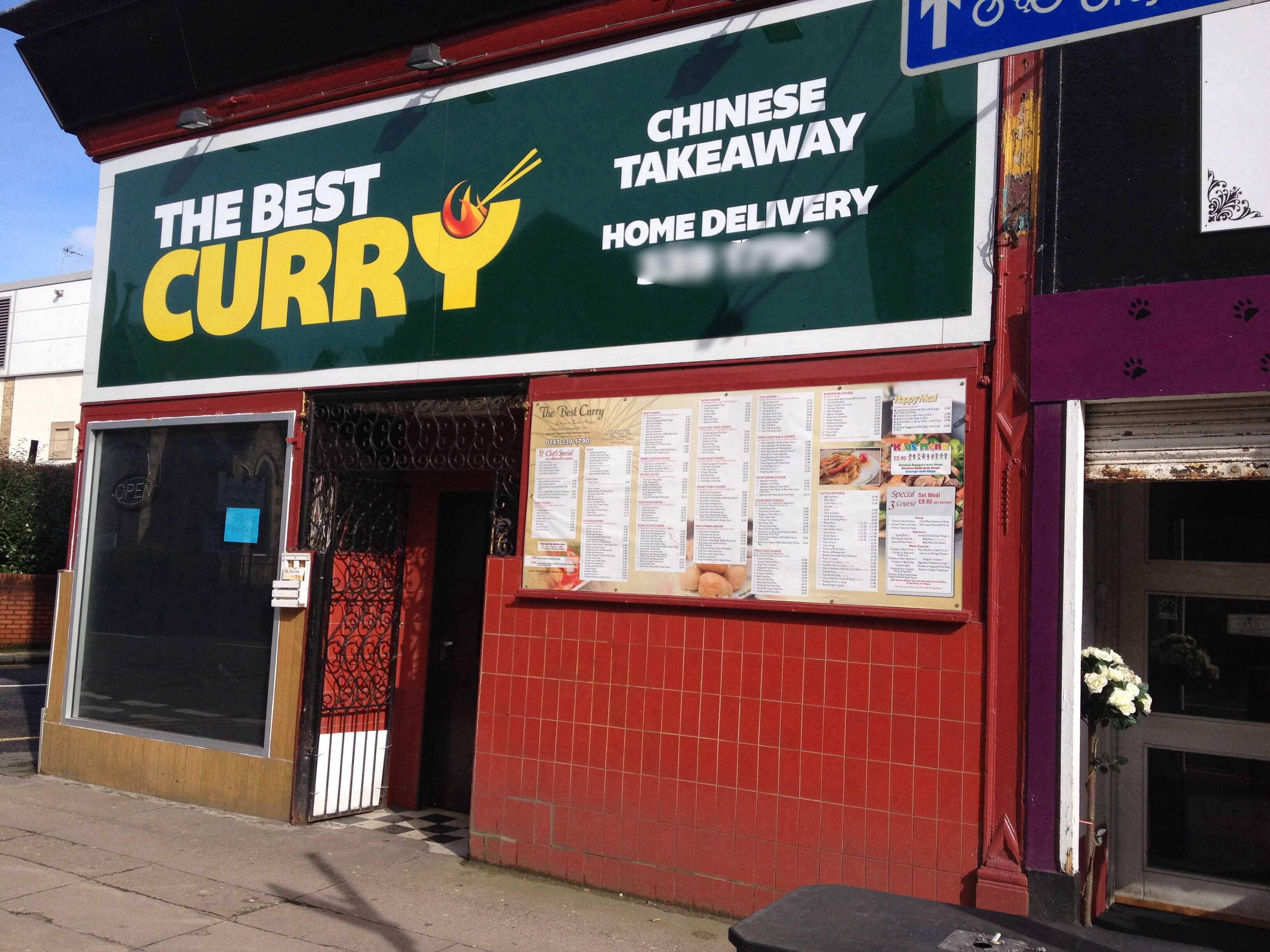Menu of The Best Curry, West End, Glasgow