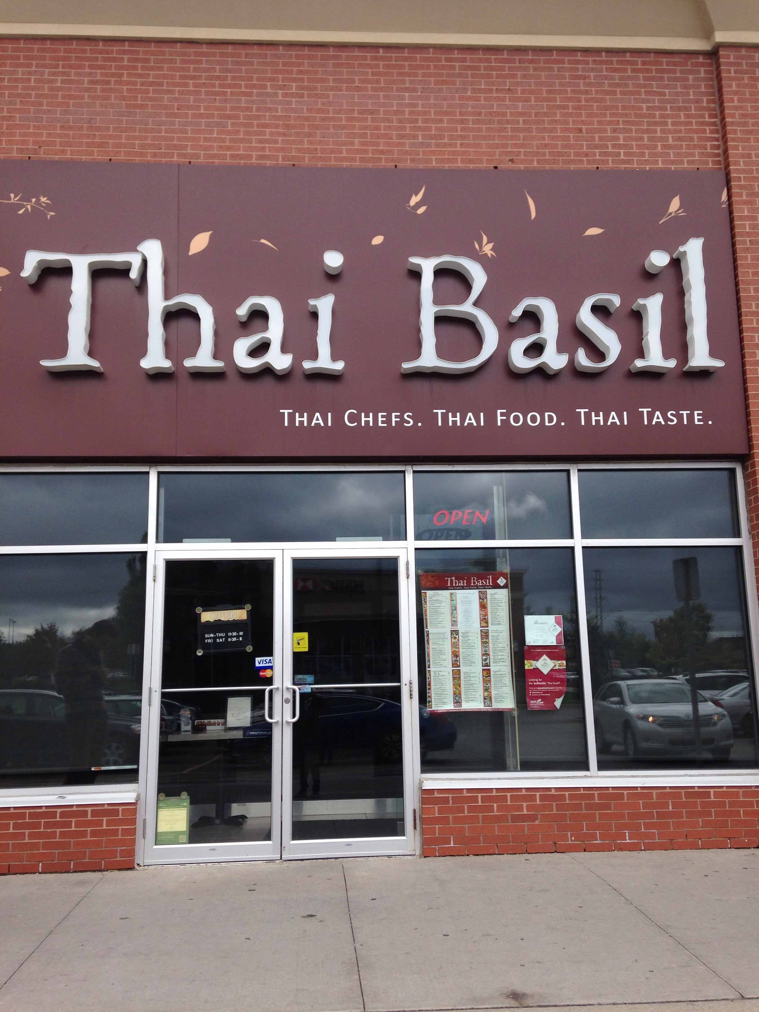 Menu of Thai Basil, Richmond Hill, Toronto