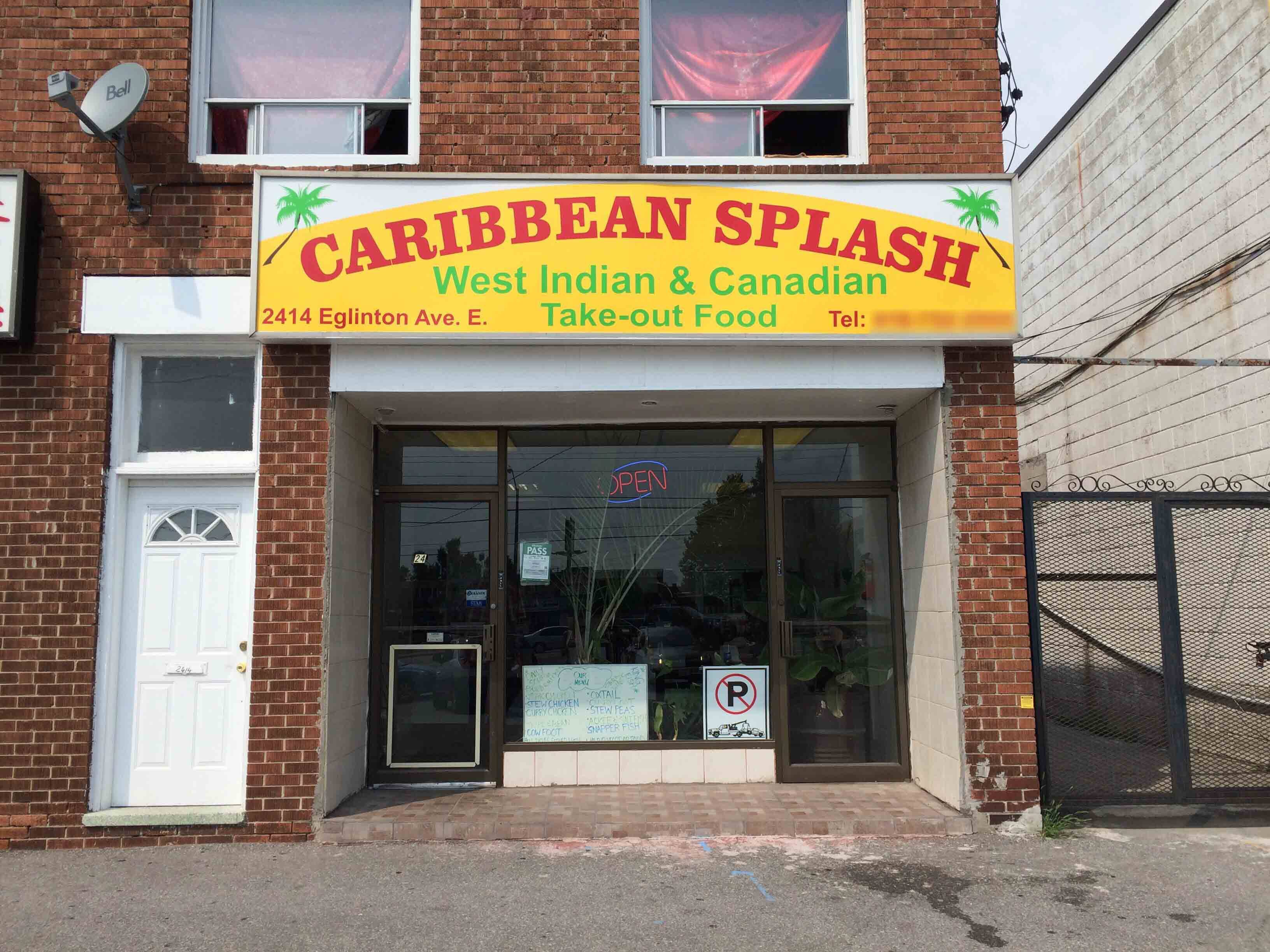Menu of Caribbean Splash, Scarborough, Toronto