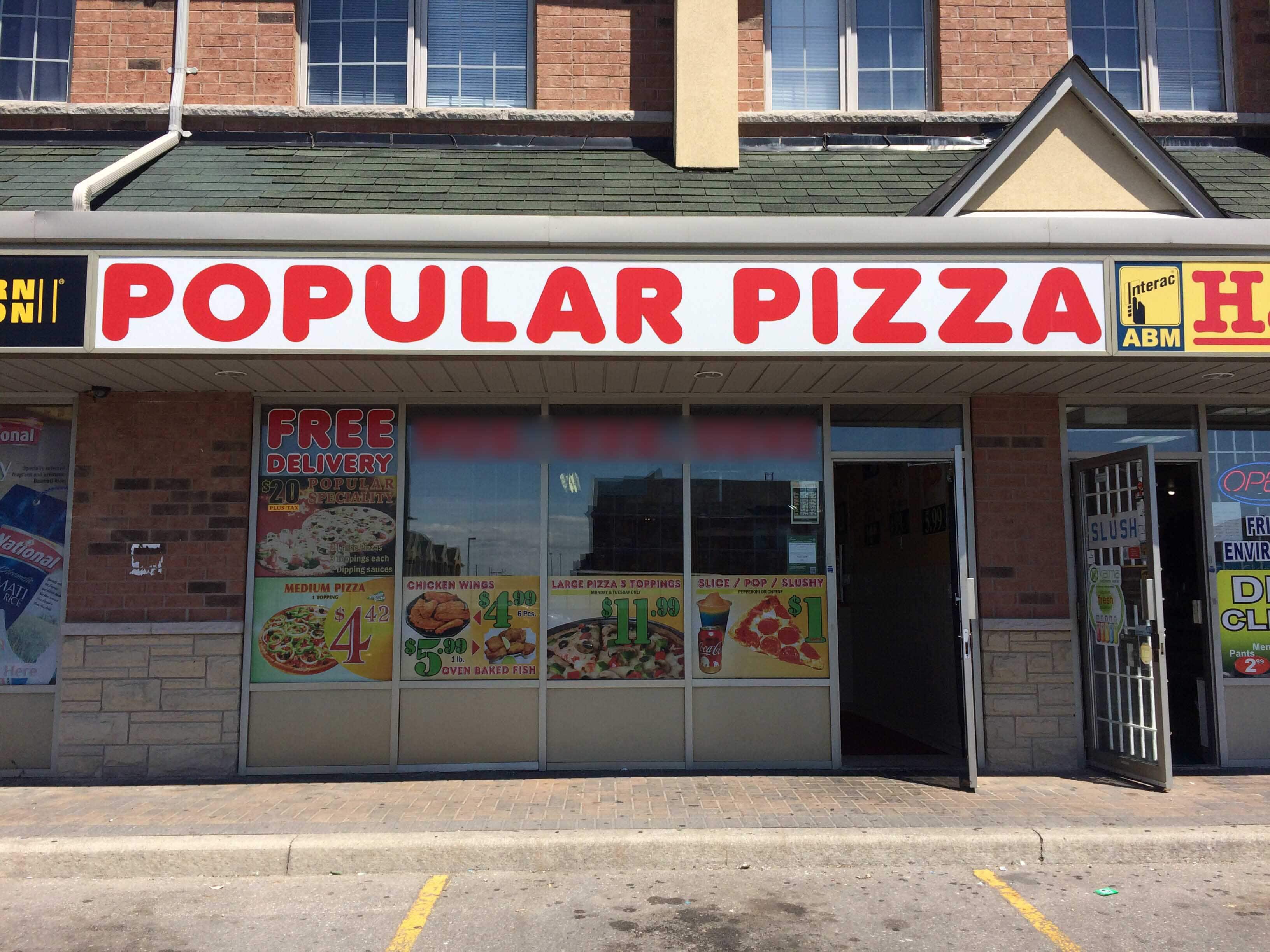 Menu of Popular Pizza, Vaughan, Toronto