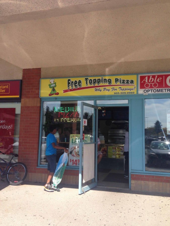 Free Topping Pizza, Pickering, Toronto Urbanspoon/Zomato