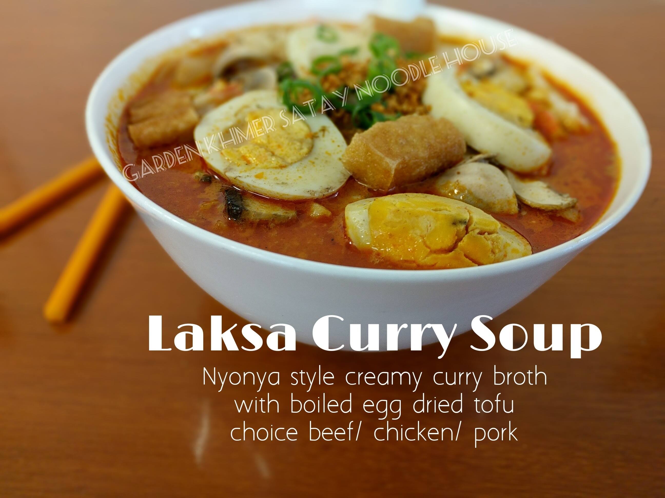 Menu of Garden Khmer Satay Noodle House, North East Valley, Dunedin