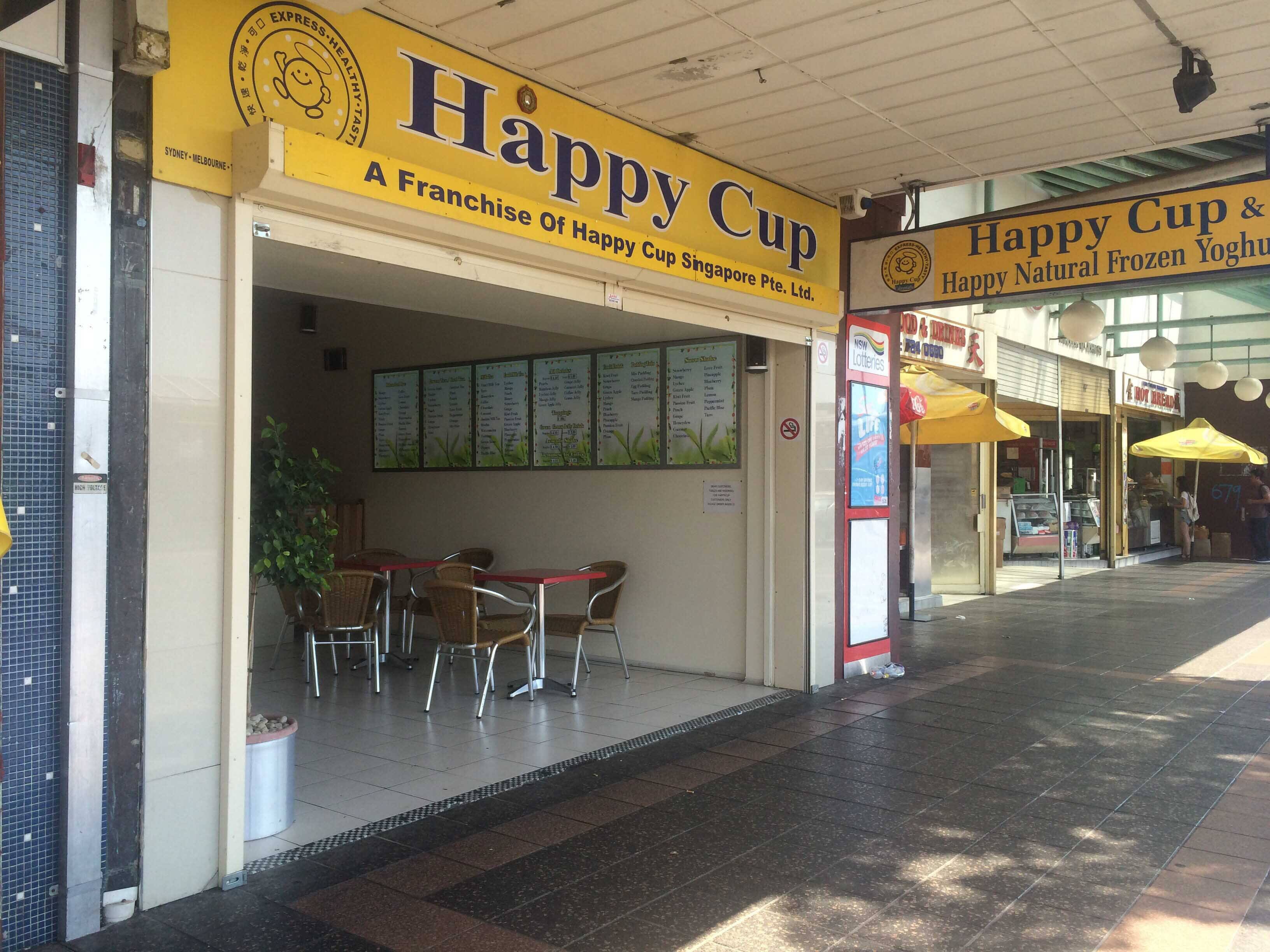 Menu of Happy Cup, Cabramatta, Sydney