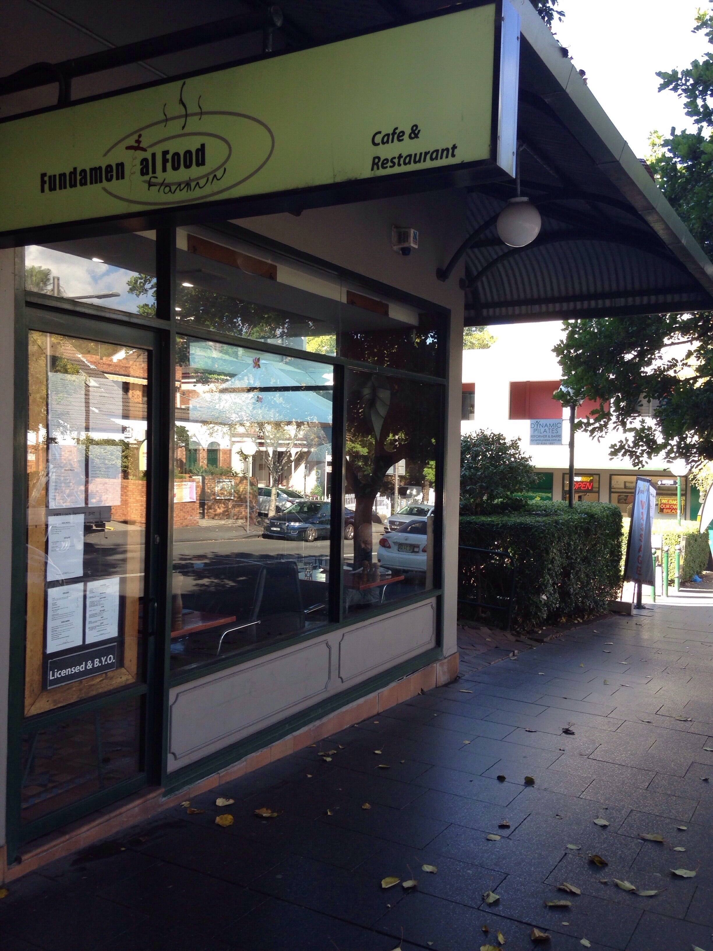 Menu of Fundamental Food Flaminn, Glebe, Sydney