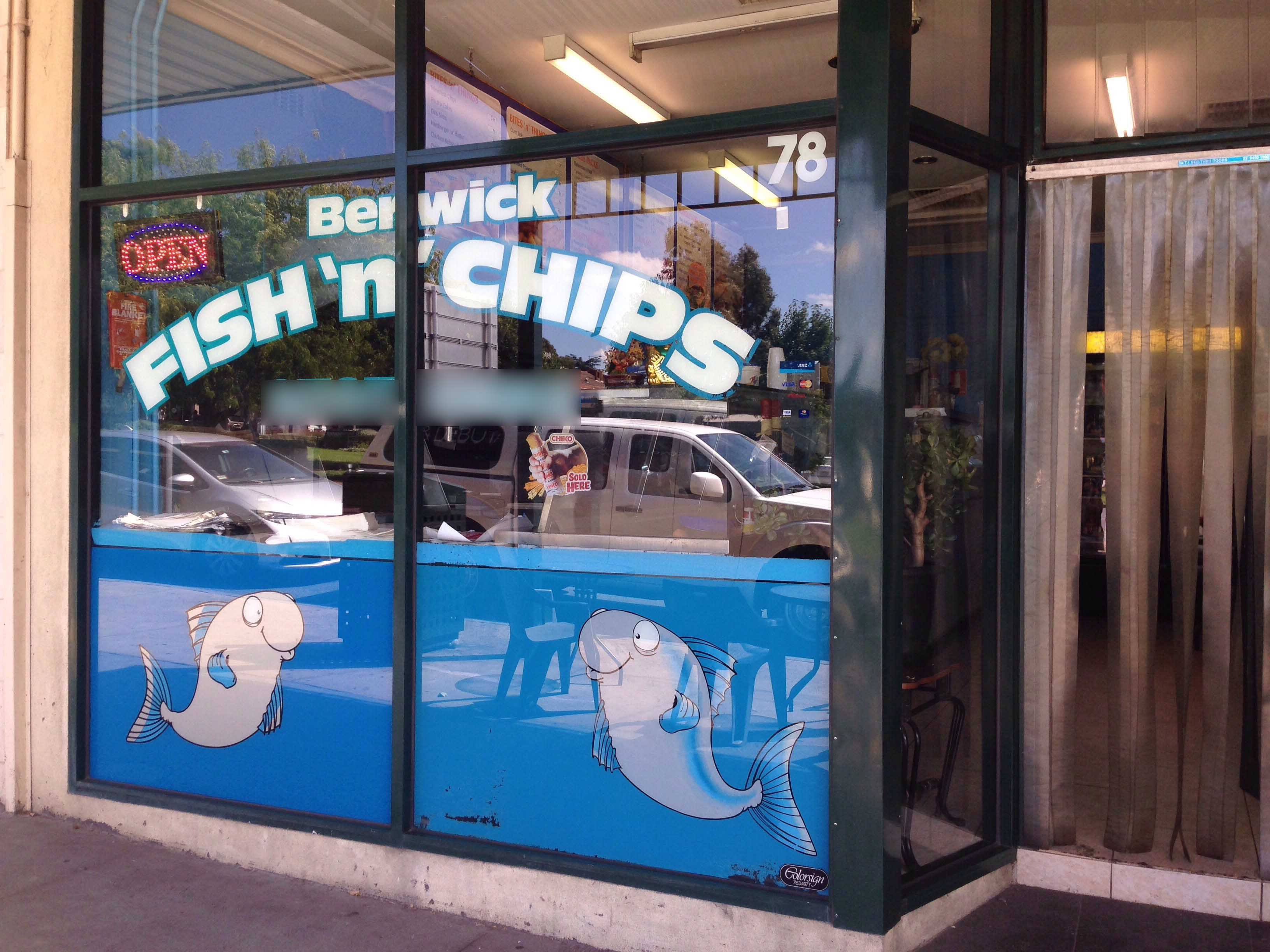 Berwick Fish and Chips Menu, Menu for Berwick Fish and Chips, Berwick