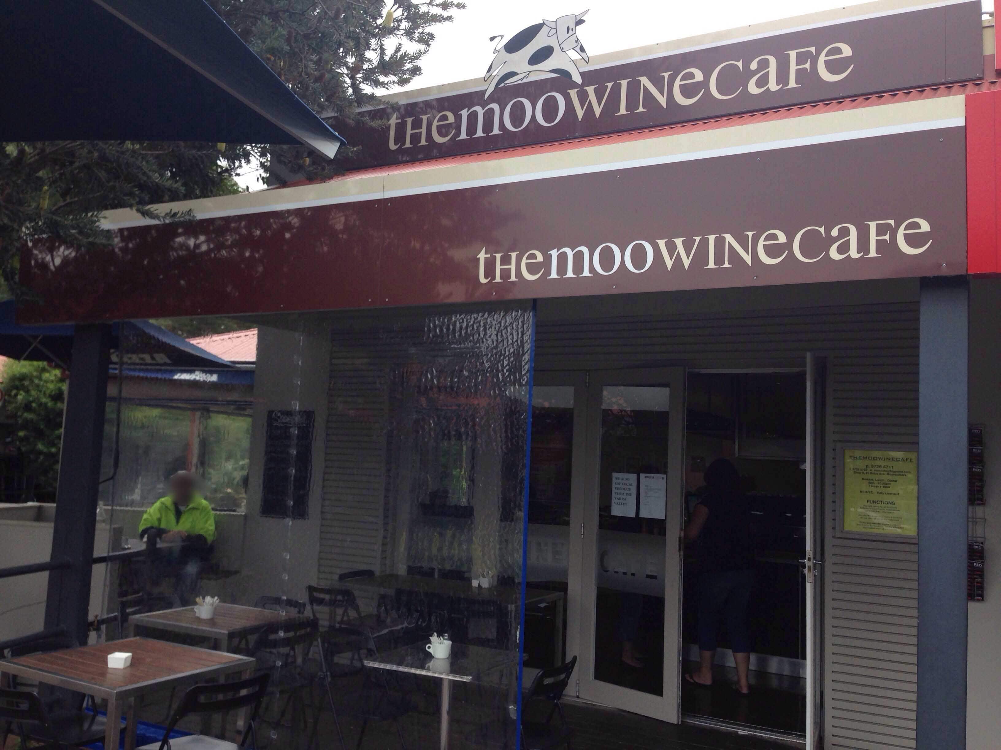 Menu of The Moo Wine Cafe, Mooroolbark, Melbourne