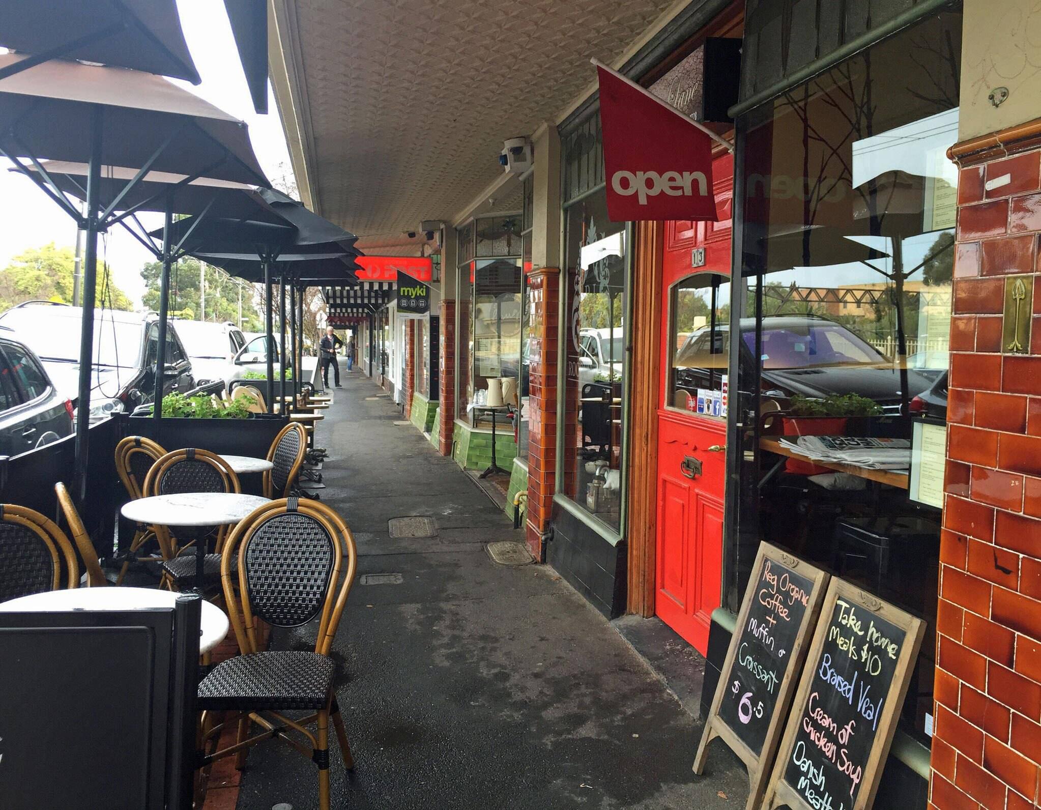 Menu of Rococo Lane, Armadale, Melbourne