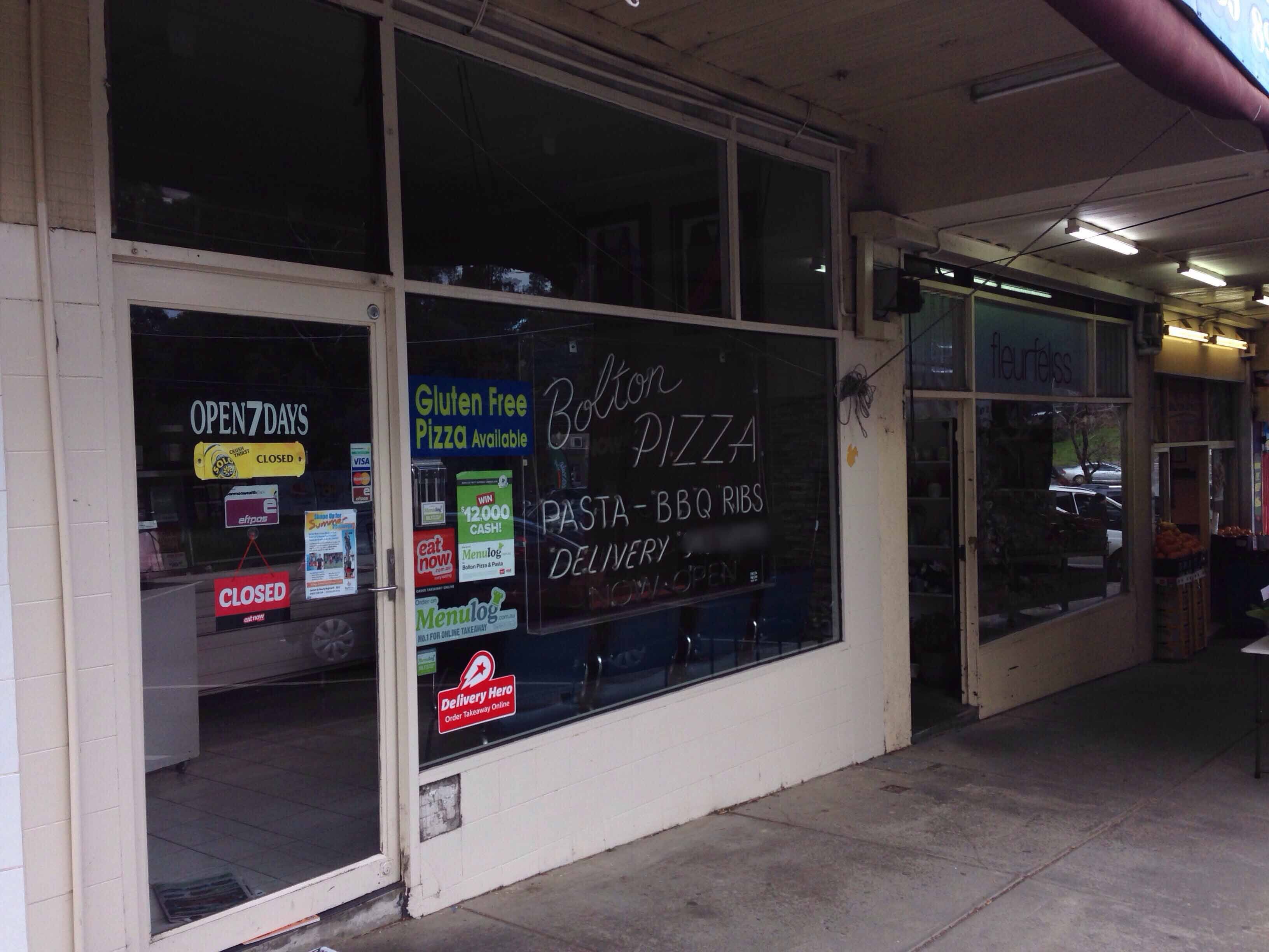 Menu of Bolton Pizza, Eltham, Melbourne