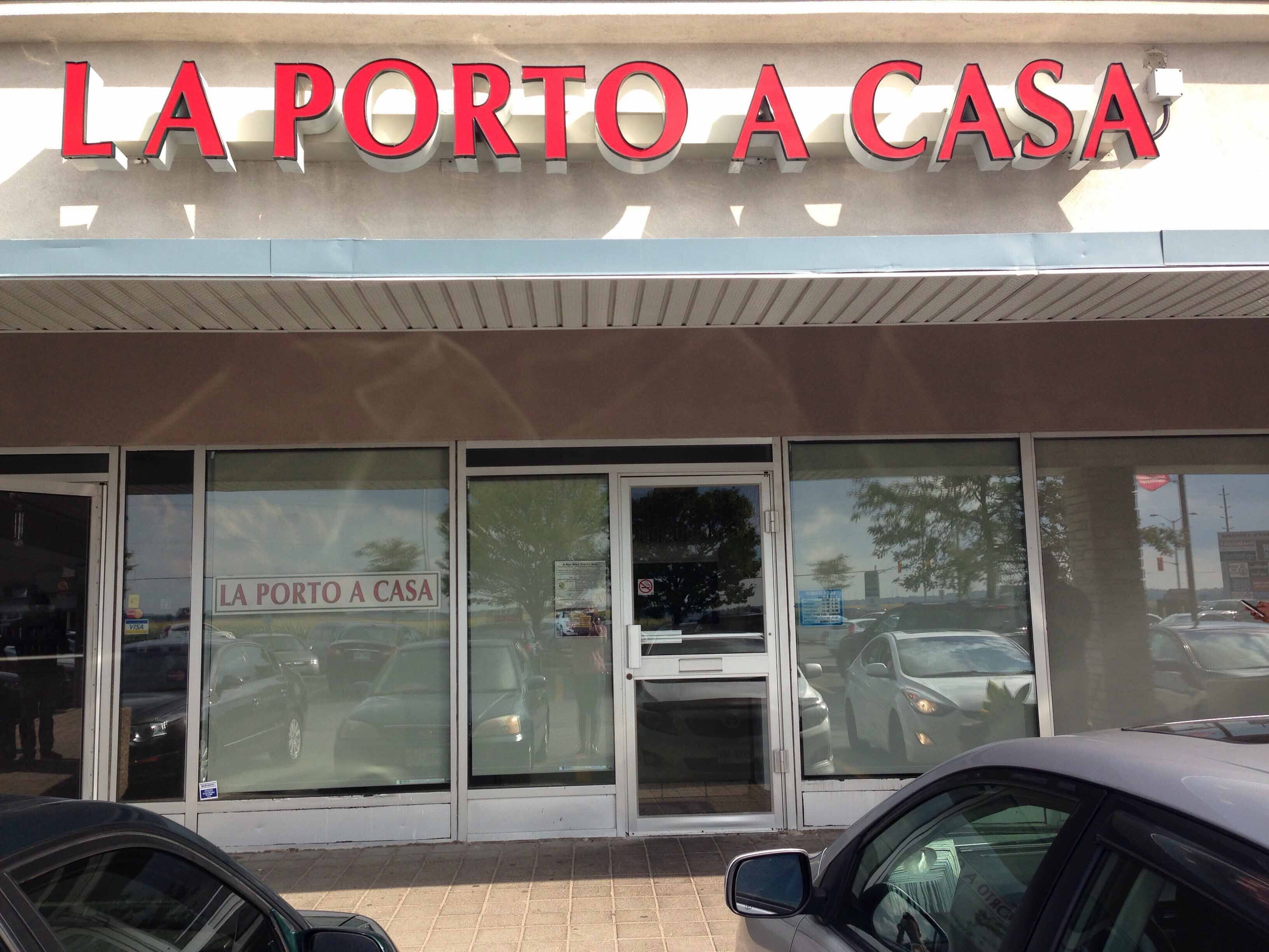 Menu of La Porto A Casa, Barrhaven, Ottawa