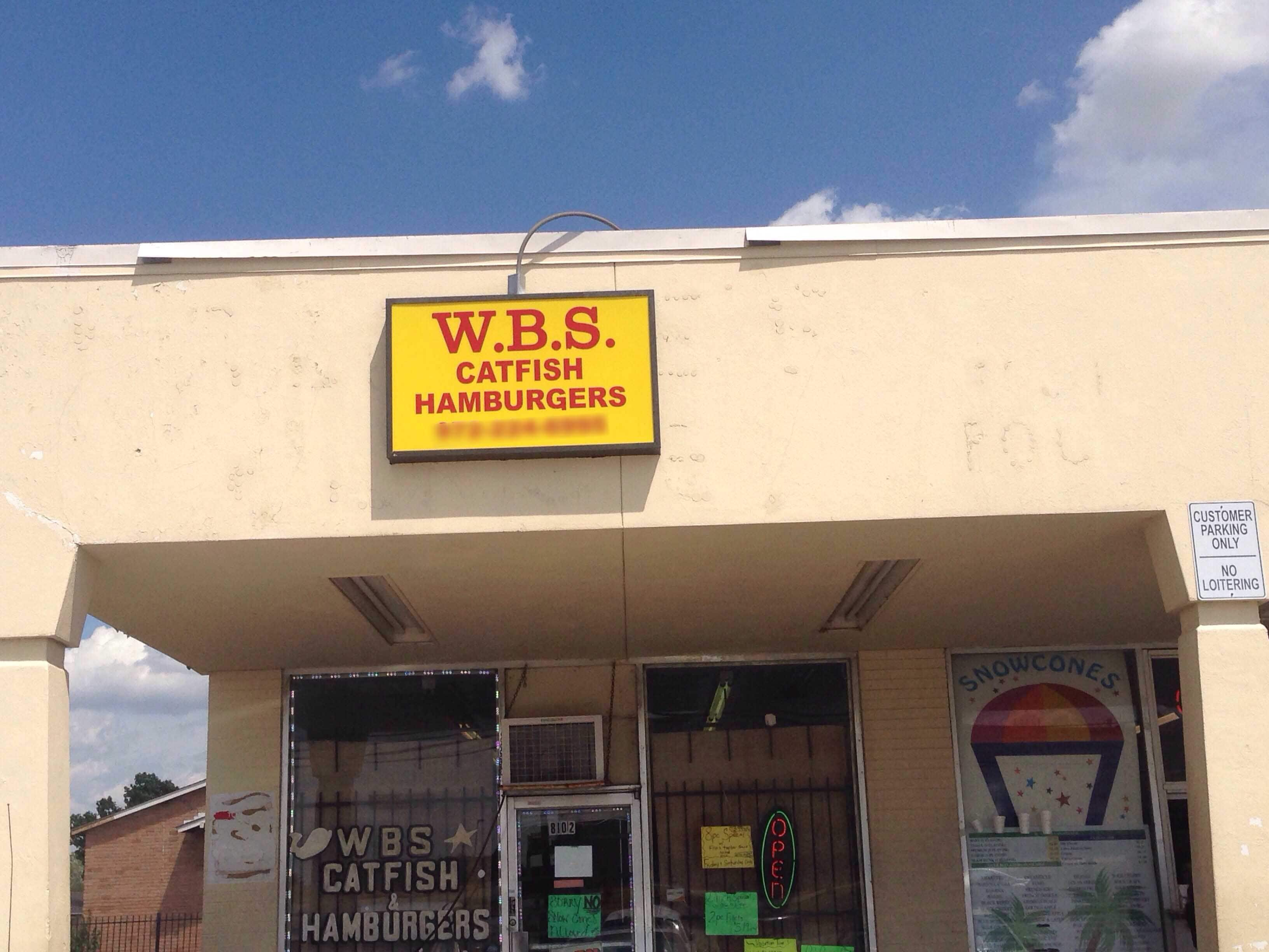 Menu of W.B.S Catfish, Oak Cliff, Dallas