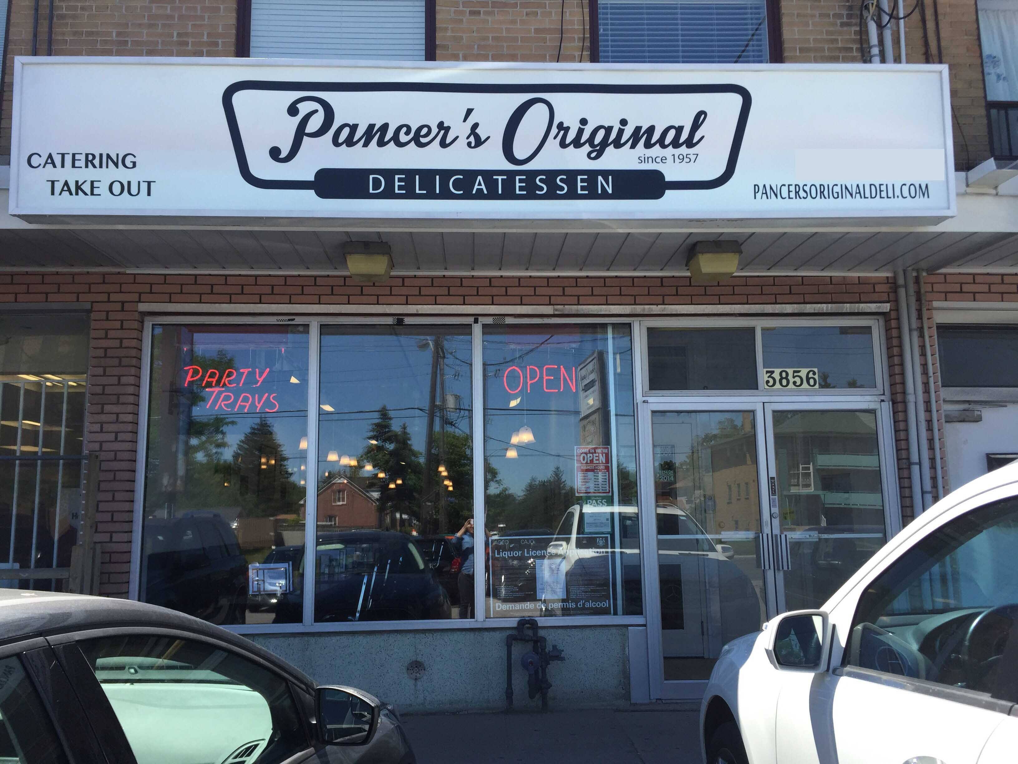 Menu of Pancer's Original Deli, North York, Toronto