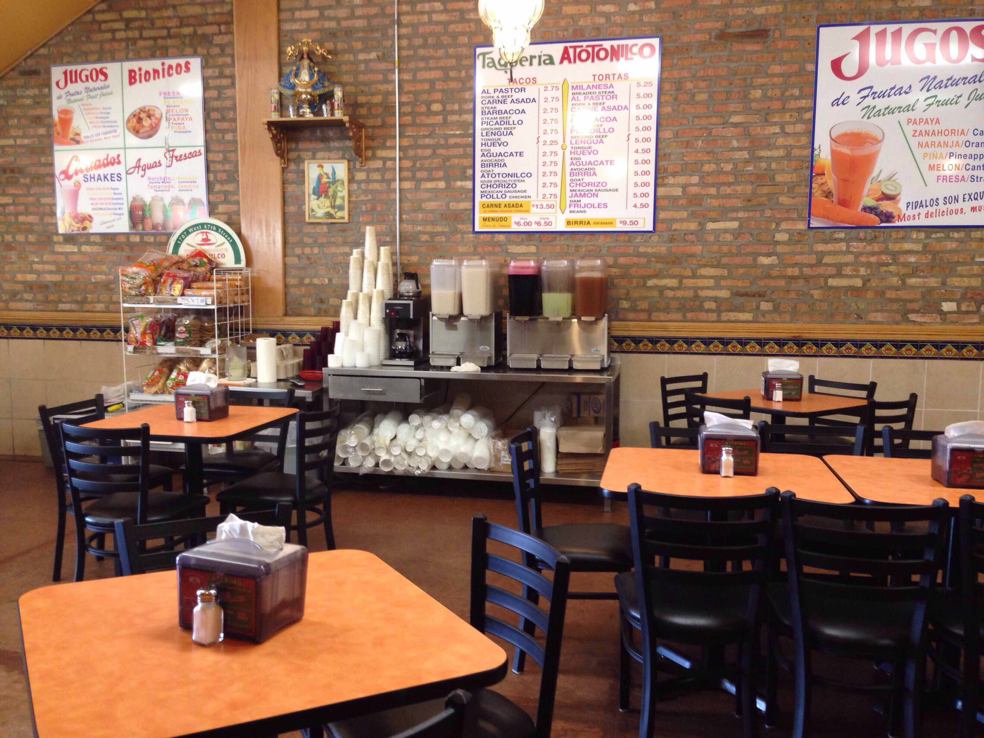 Menu of Taqueria Atotonilco, Pilsen, Chicago