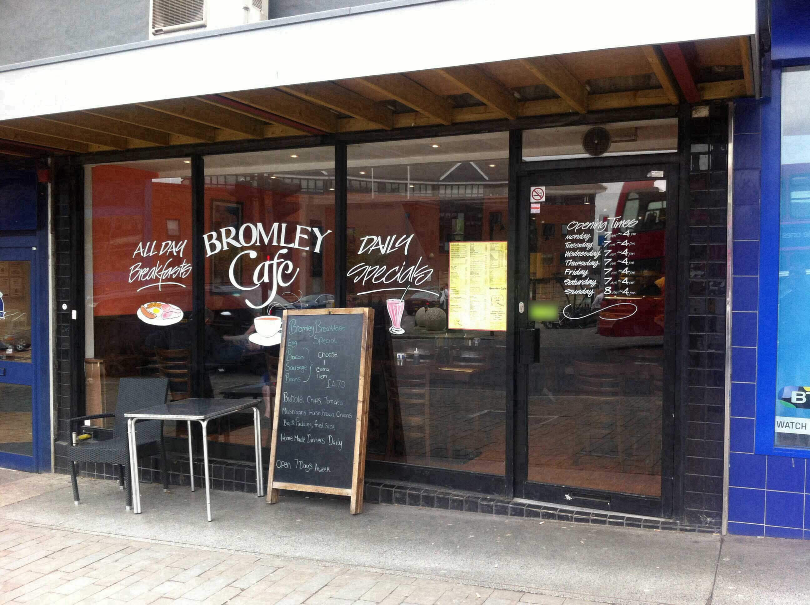 Bromley Cafe Menu, Menu for Bromley Cafe, Bromley, London