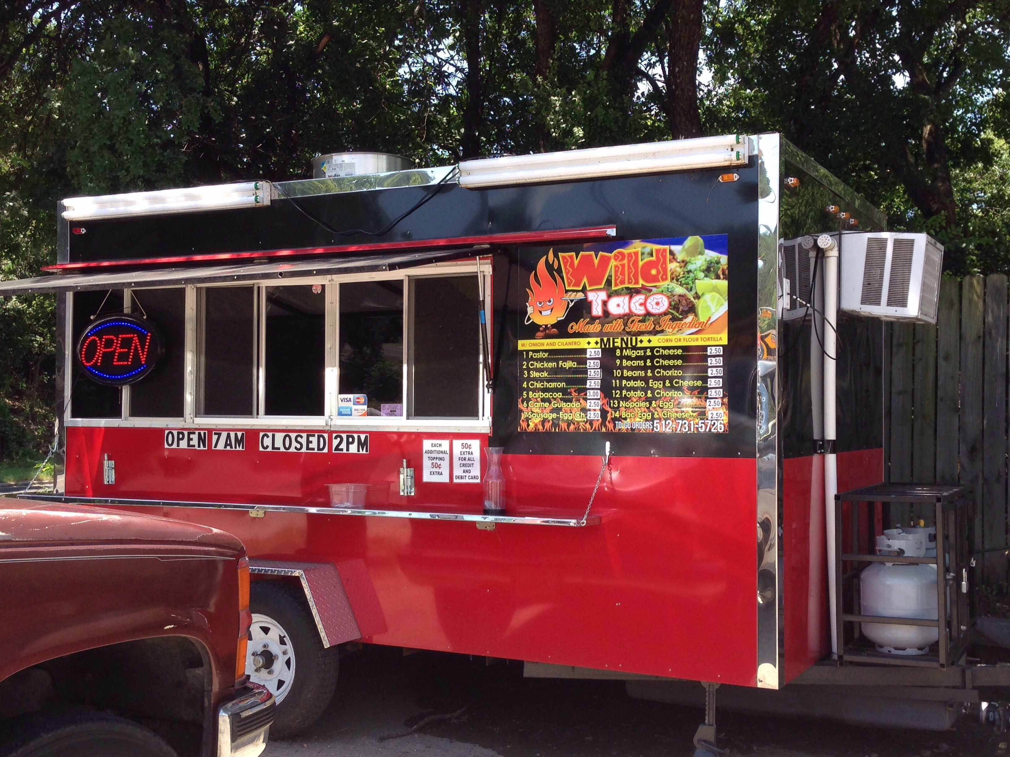 Menu of Wild Taco, Northwest Hills, Austin