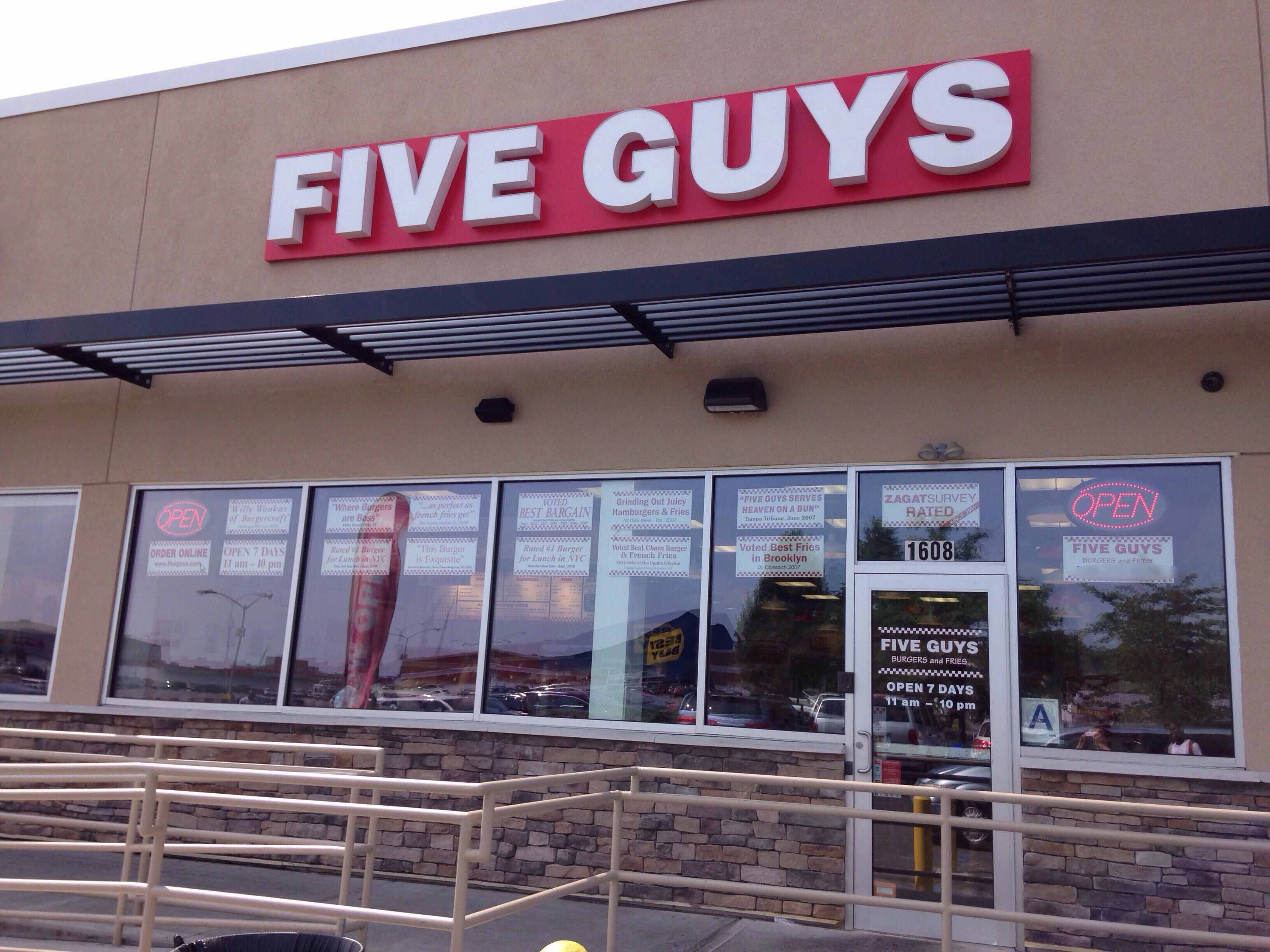 Five Guys Menu, Menu for Five Guys, Gravesend, New York City