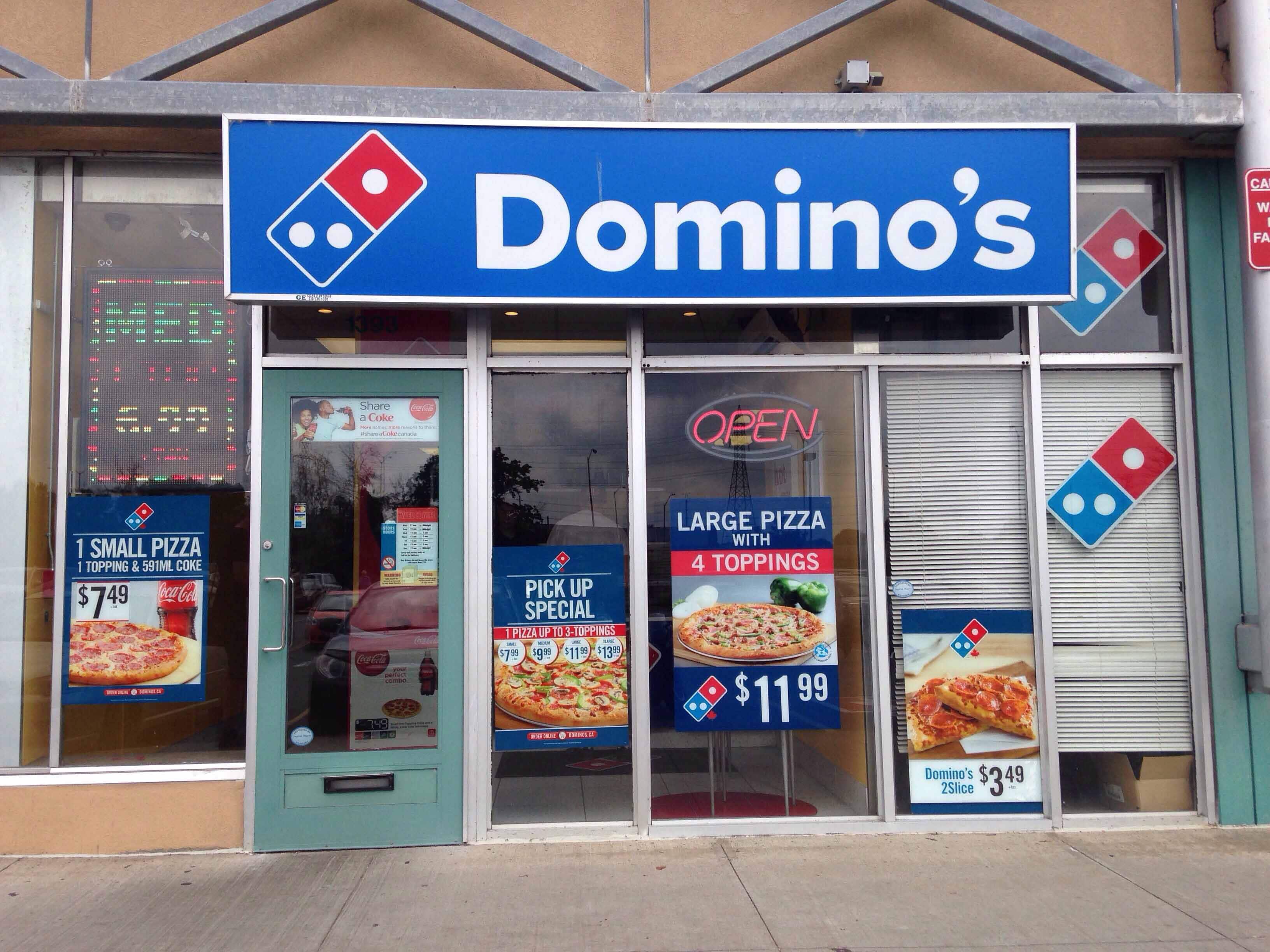 Menu of Domino's, Westboro, Ottawa