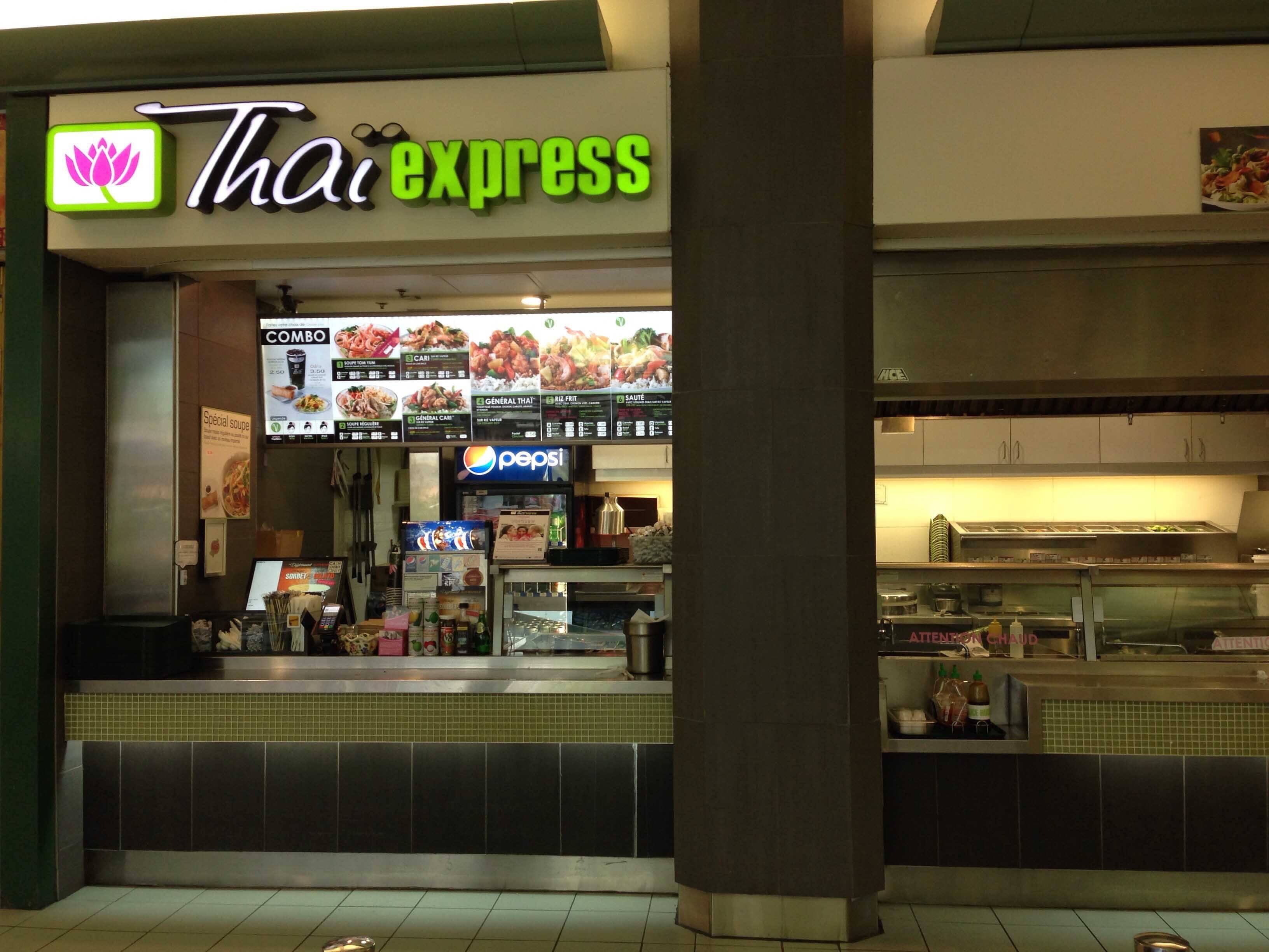 Menu of Thai Express, Hull, Gatineau Region