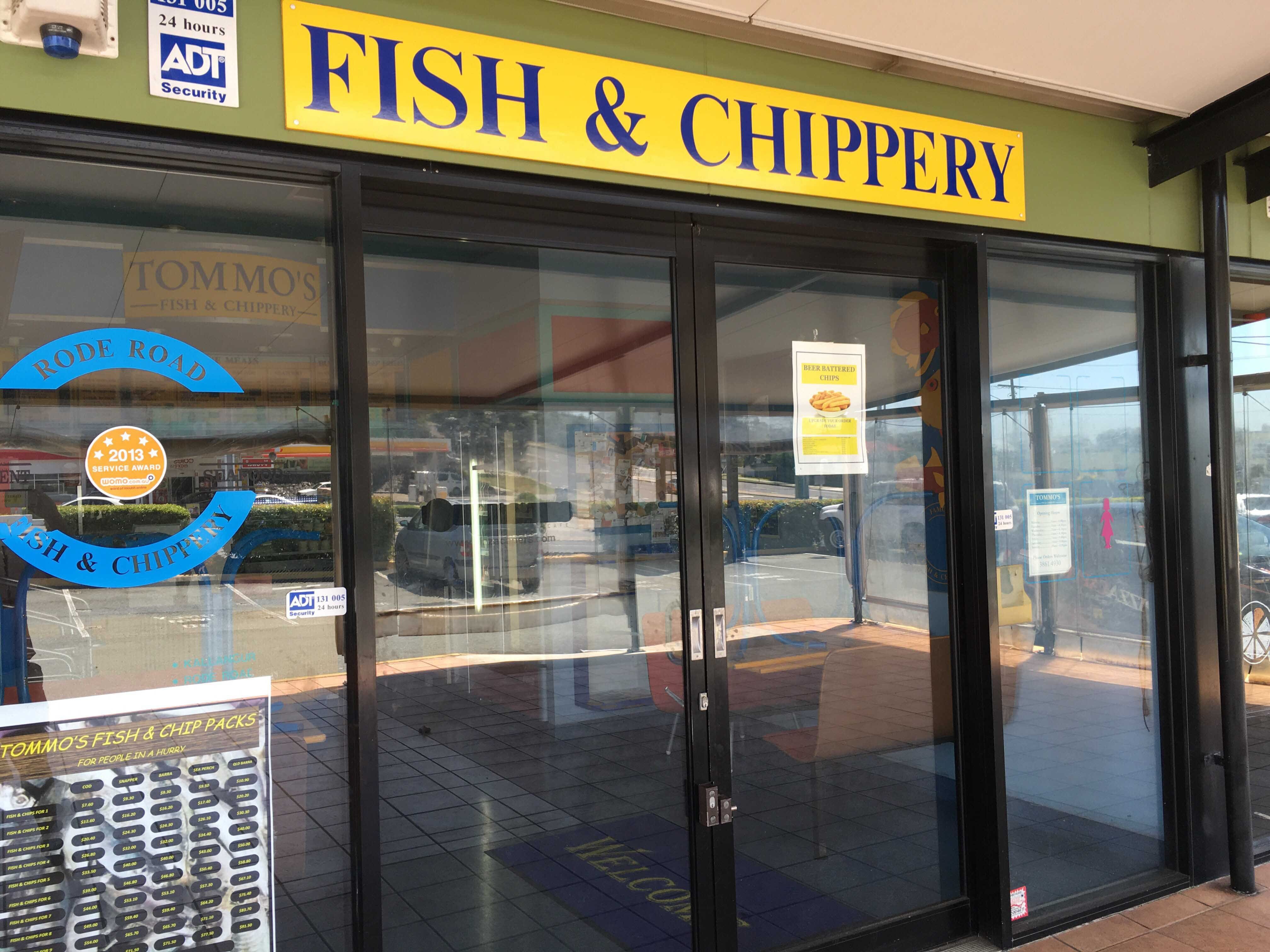 Menu Of Tommo's Fish & Chippery, Stafford Heights, Brisbane