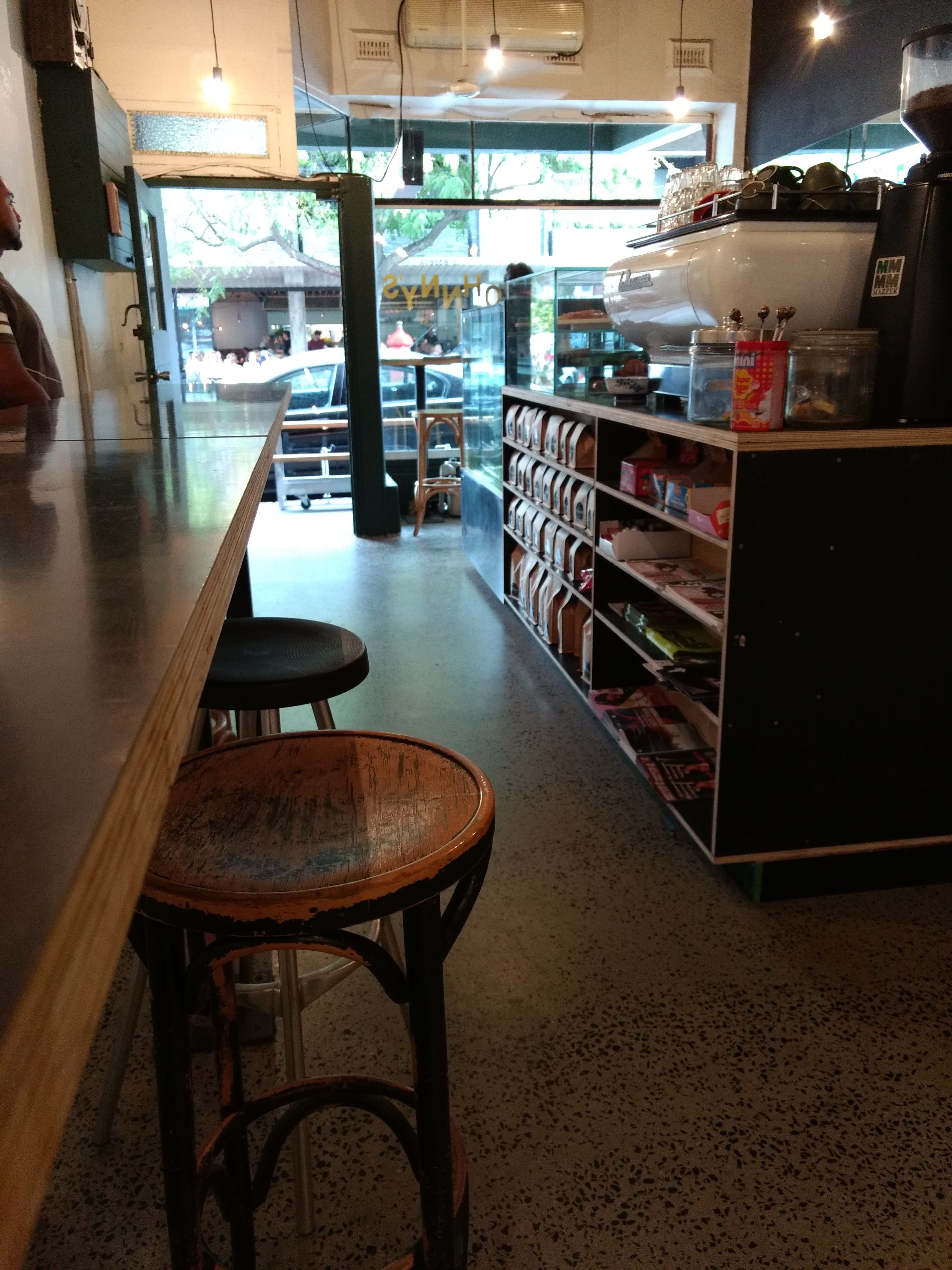 Menu of Johnny's Coffee Roasters, Elwood, Melbourne