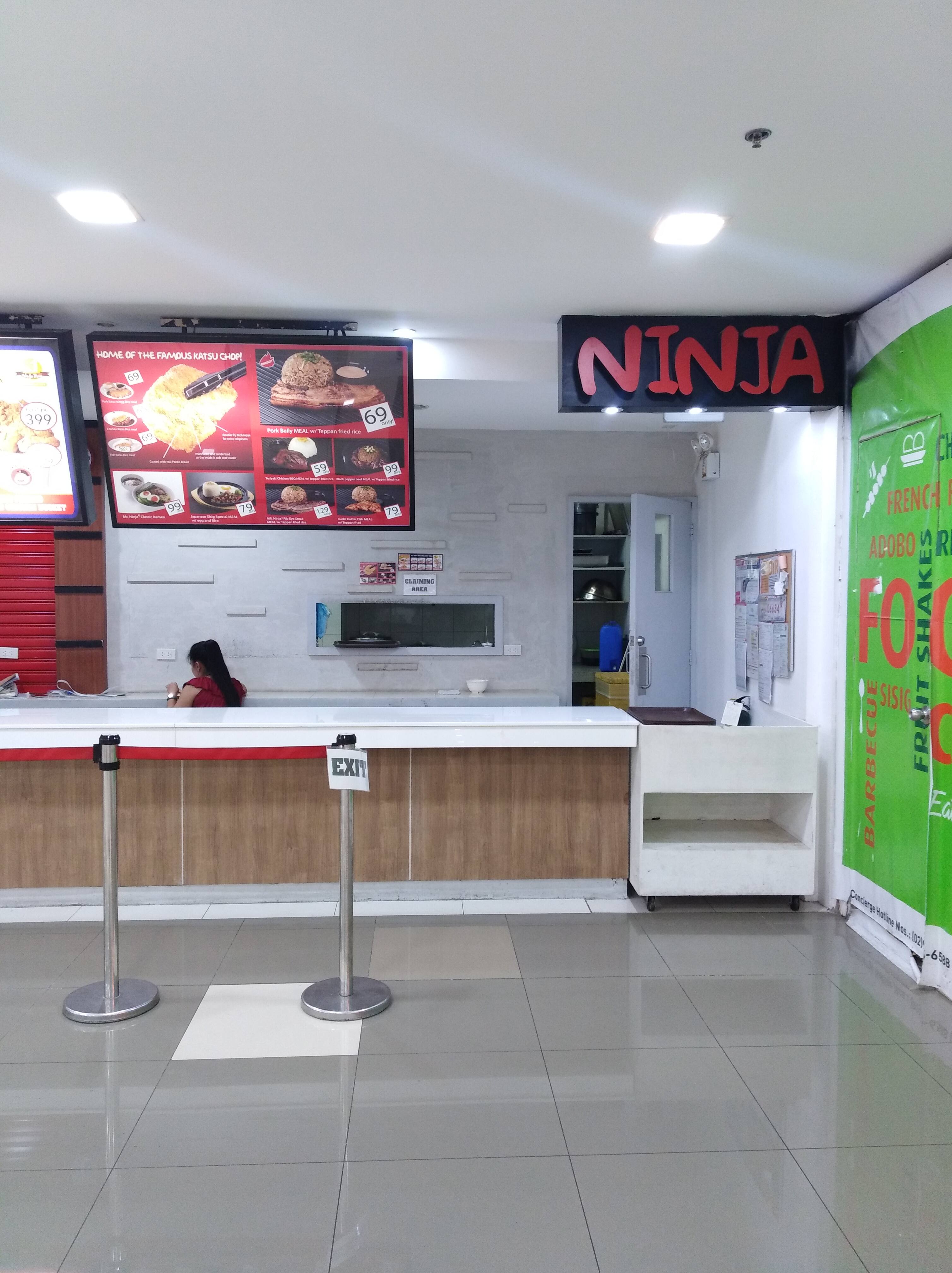 Menu of Mr. Ninja, Alabang, Muntinlupa City