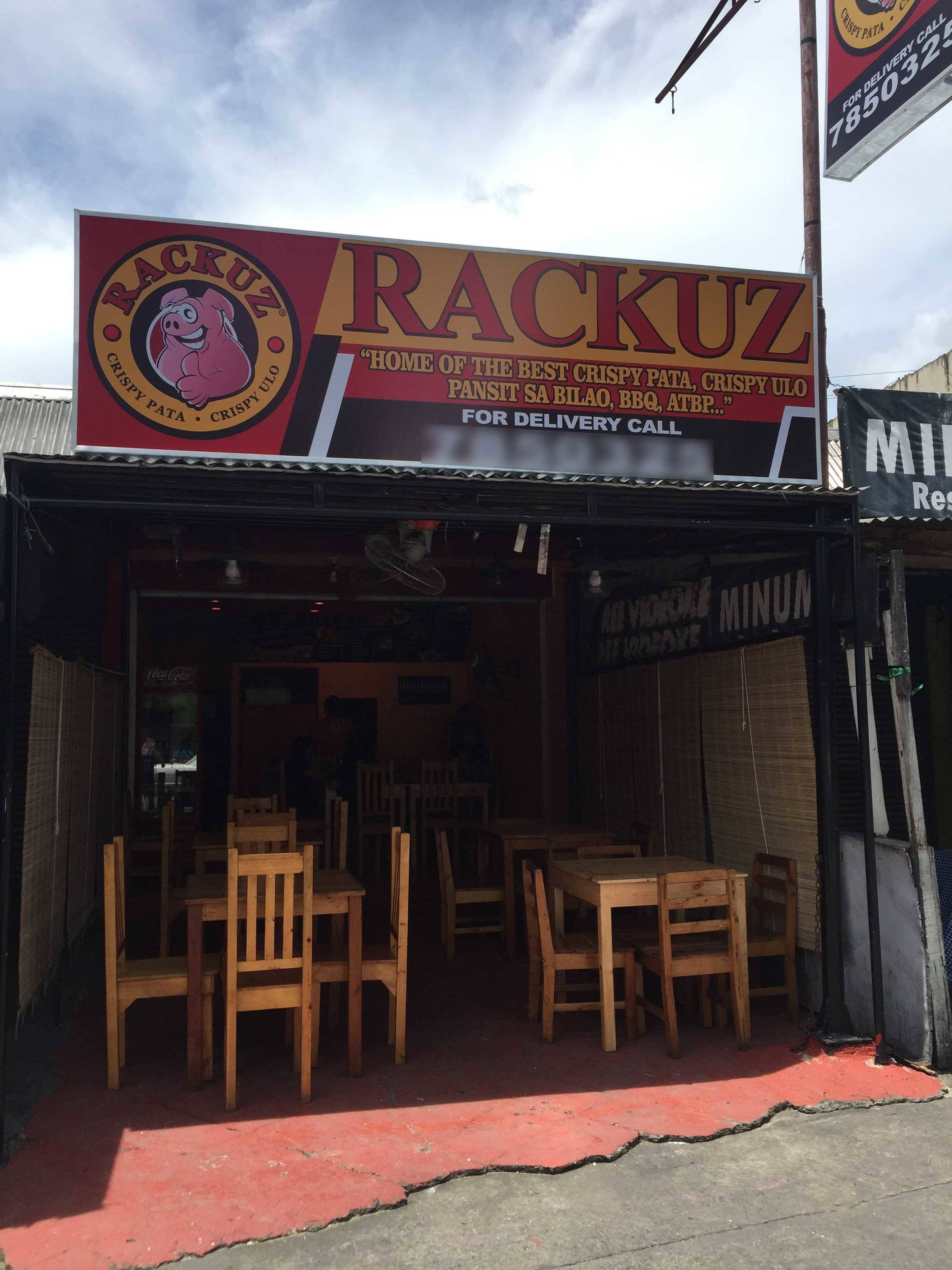 Menu of Rackuz Home of the Best Crispy Pata, Santo Niño, Marikina City