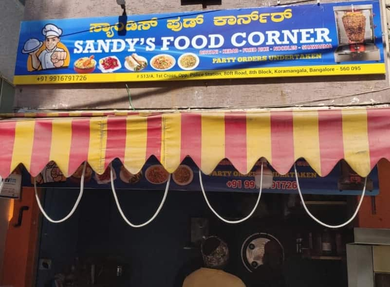 Sandy's Food Corner, Koramangala 8th Block, Bangalore | Zomato