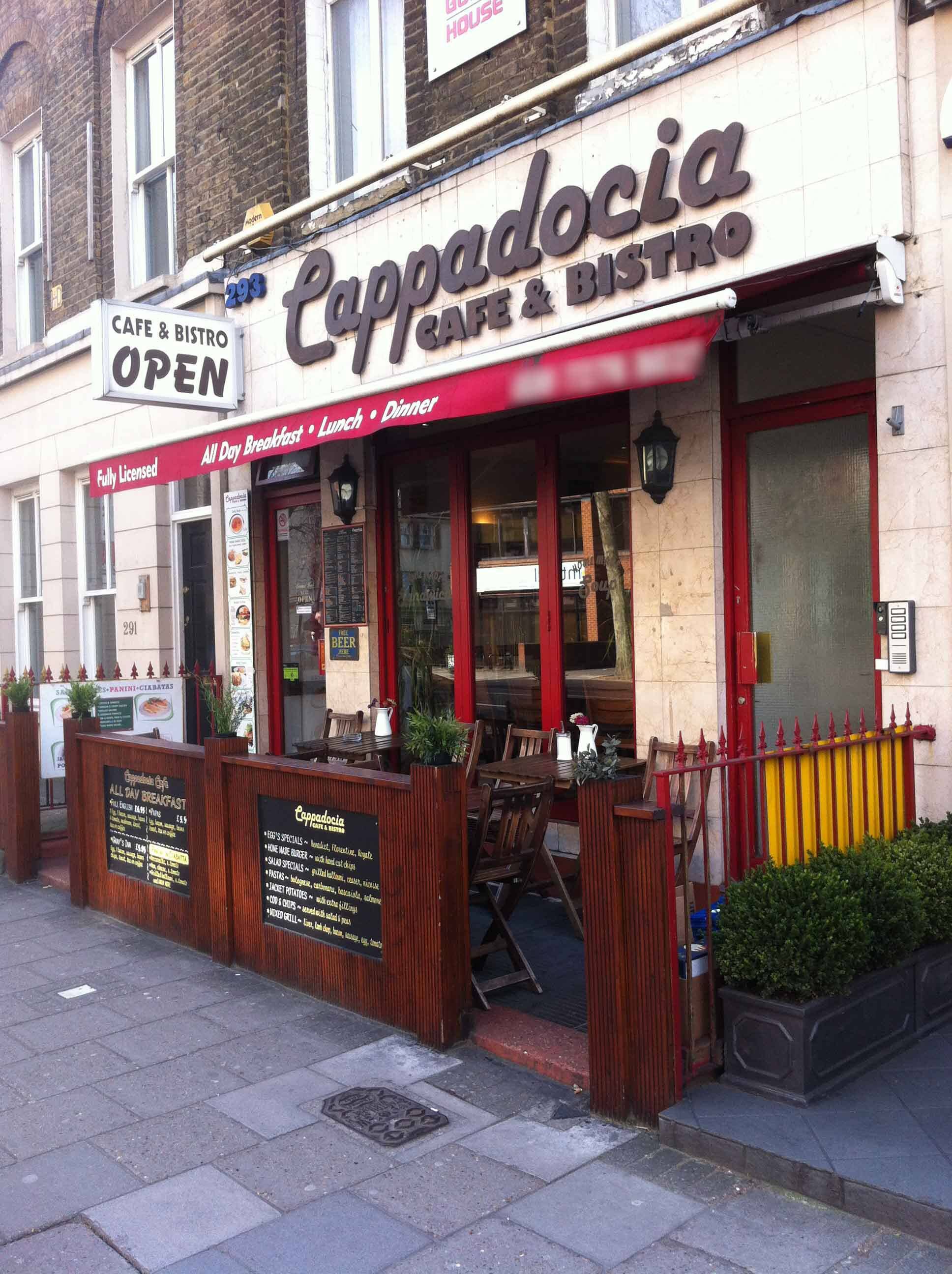 Menu of Cappadocia Cafe & Bistro, King's Cross, London