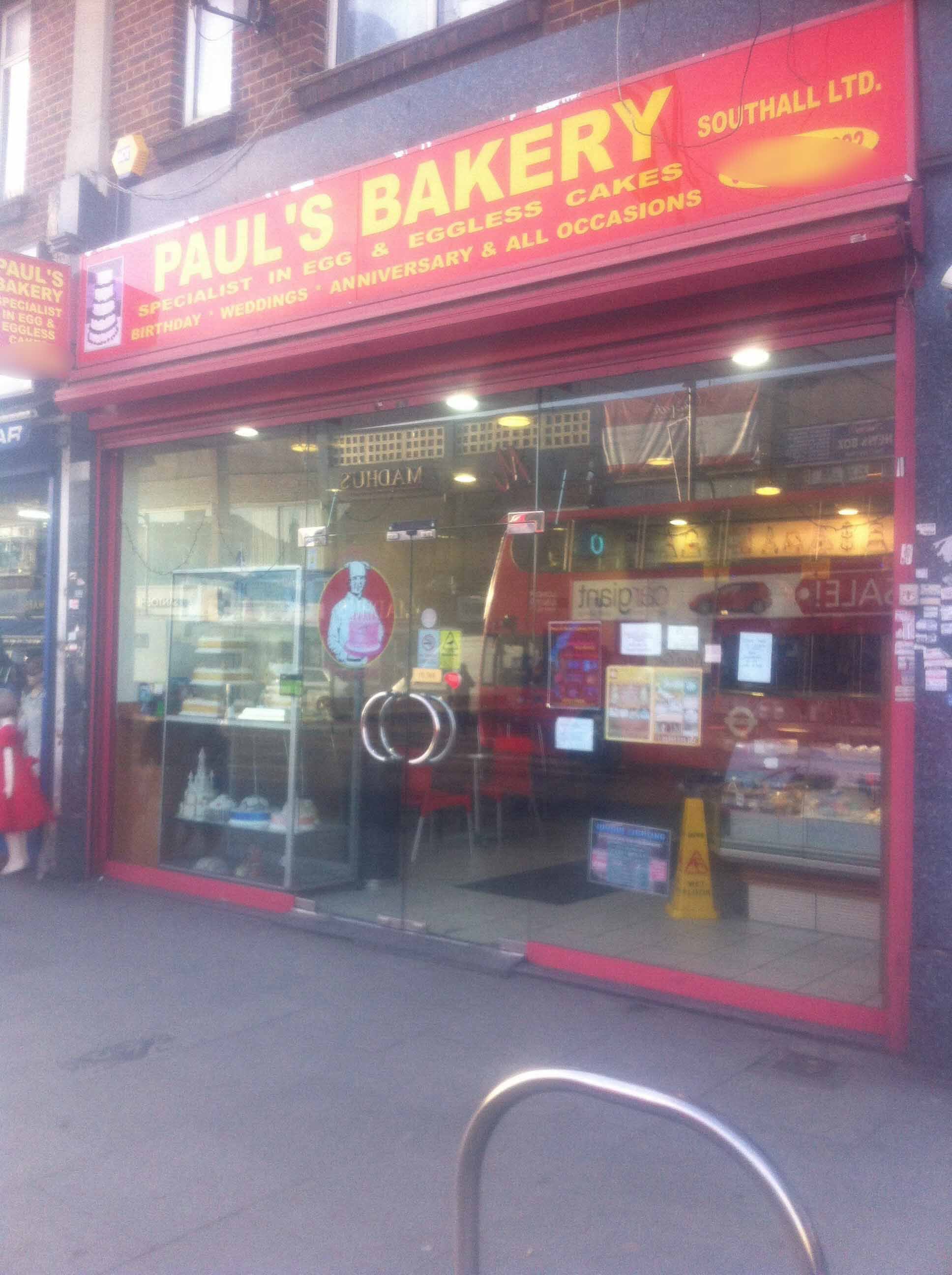 Menu of Paul's Bakery, Southall, London
