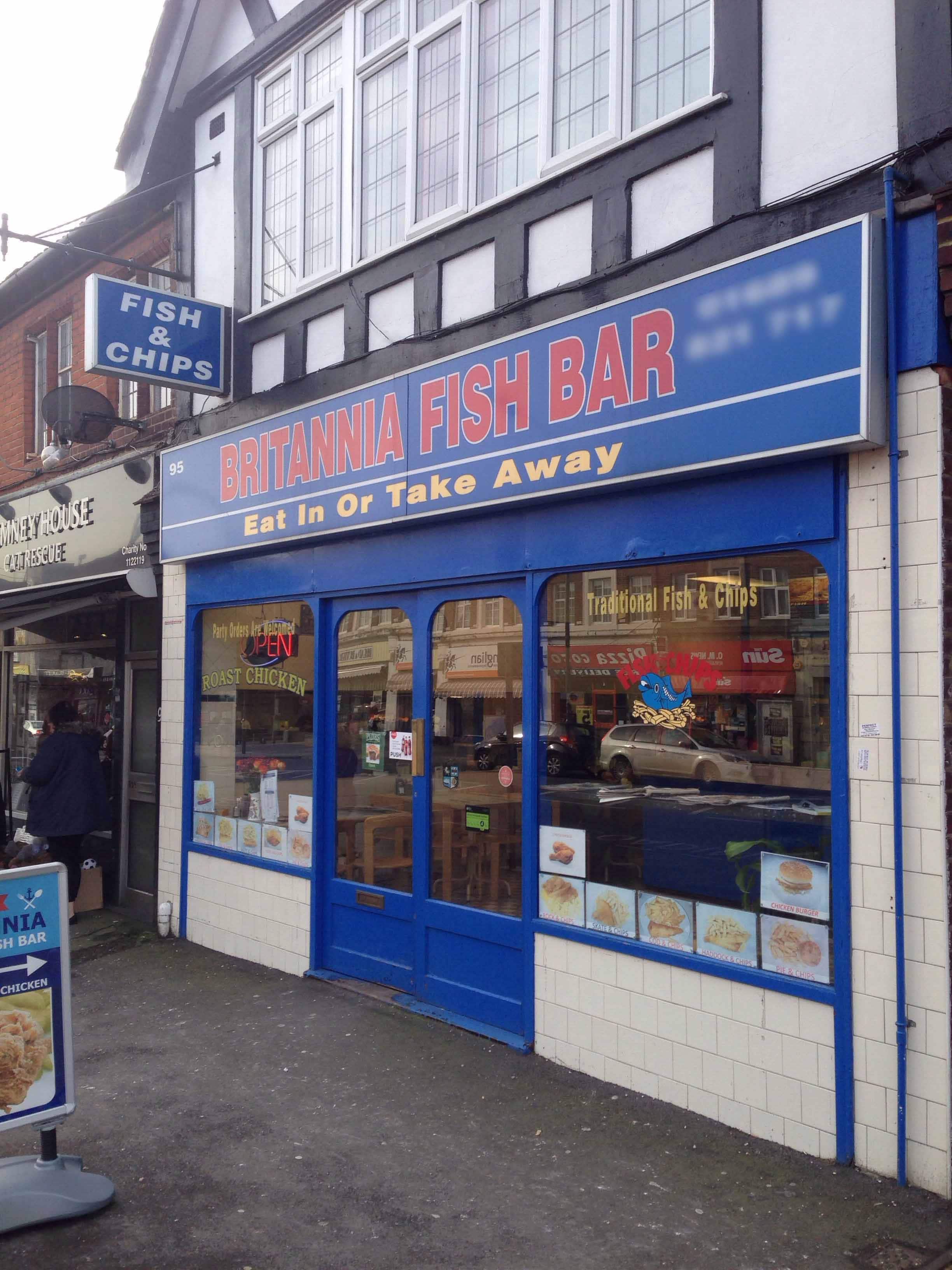 Menu of Britannia Fish Bar, Bromley, London