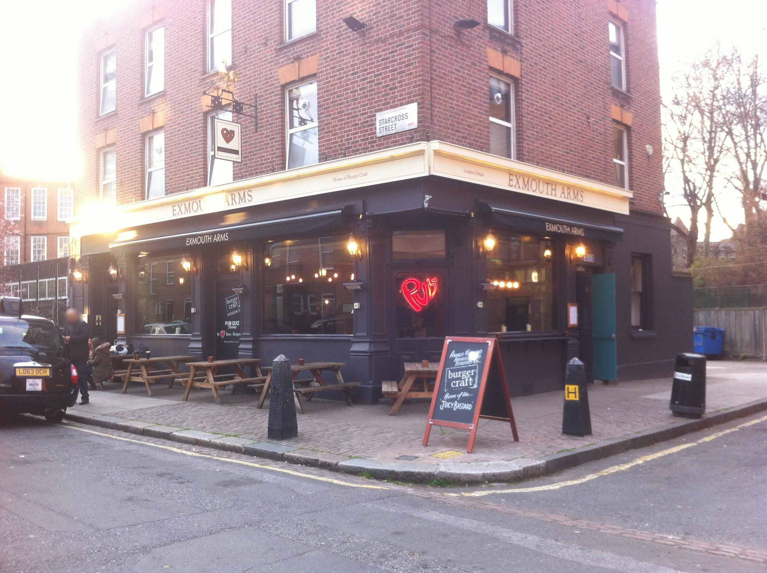 Menu of Burger Craft The Exmouth Arms, Euston, London