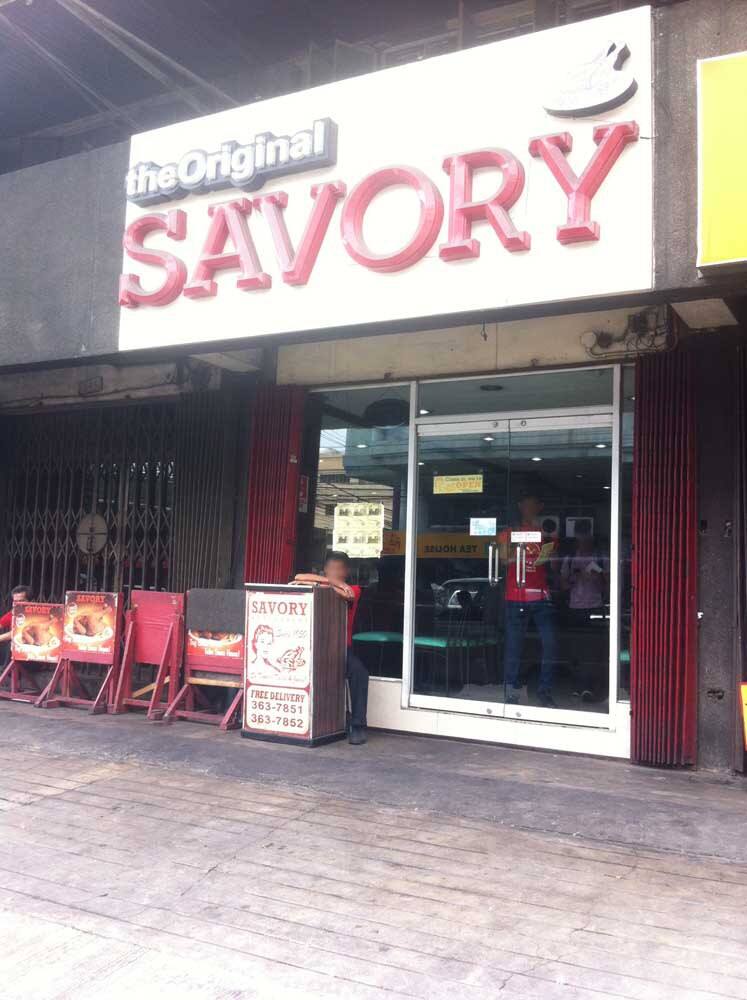 The Original Savory Menu, Menu for The Original Savory, Banawe, Quezon City