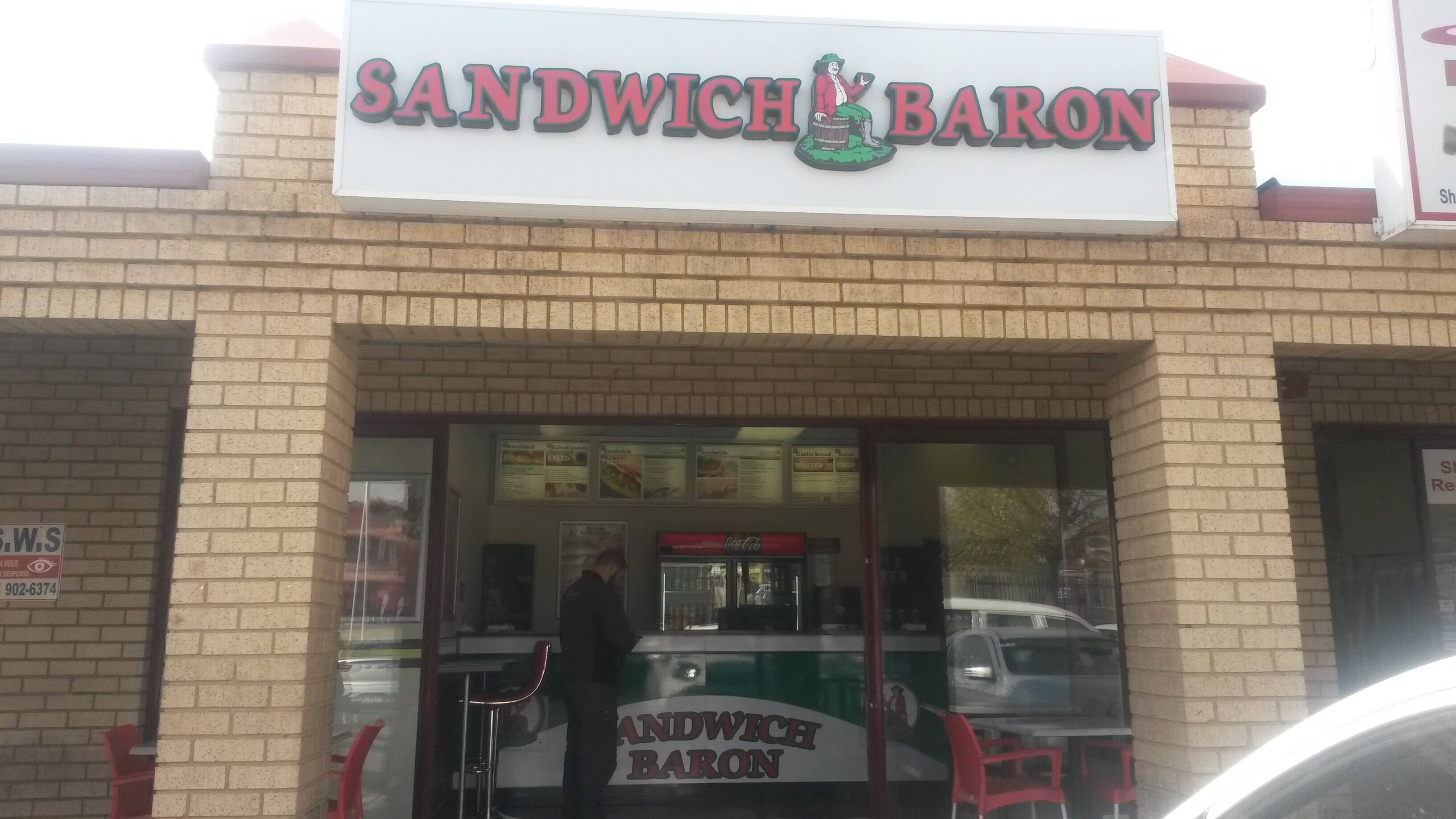 Sandwich Baron Menu, Menu for Sandwich Baron, Germiston, East Rand