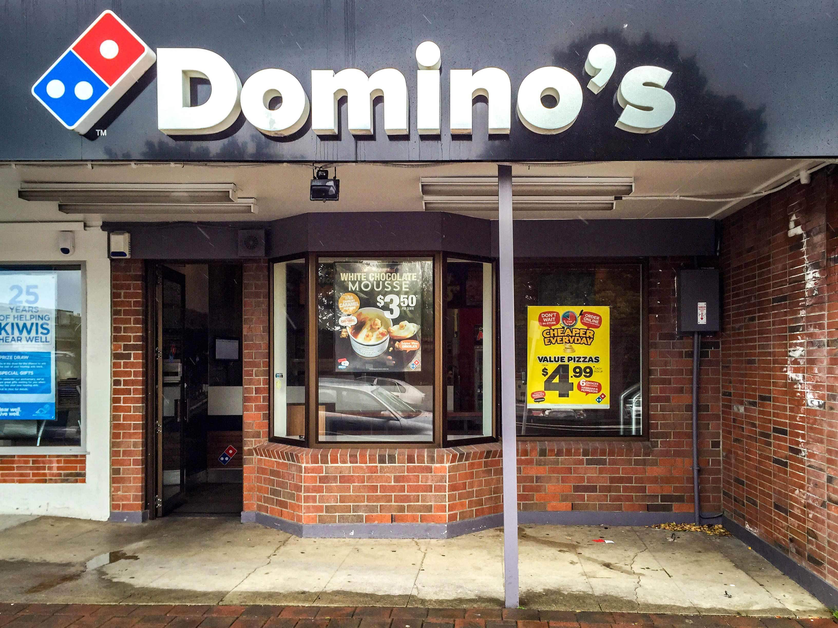 Menu of Domino's, Howick, Auckland