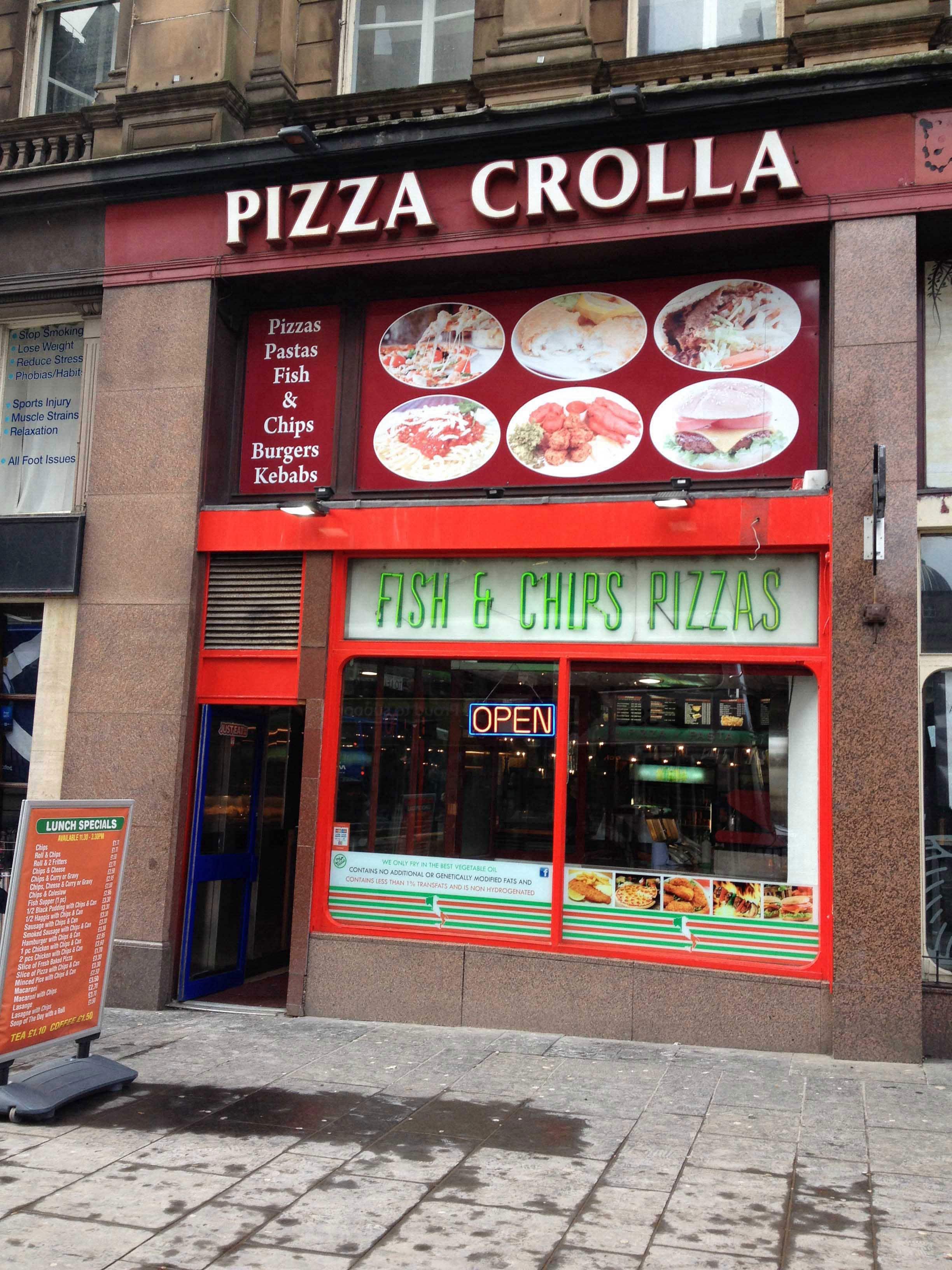 Menu of Pizza Crolla, Hope Street, City Centre, Glasgow