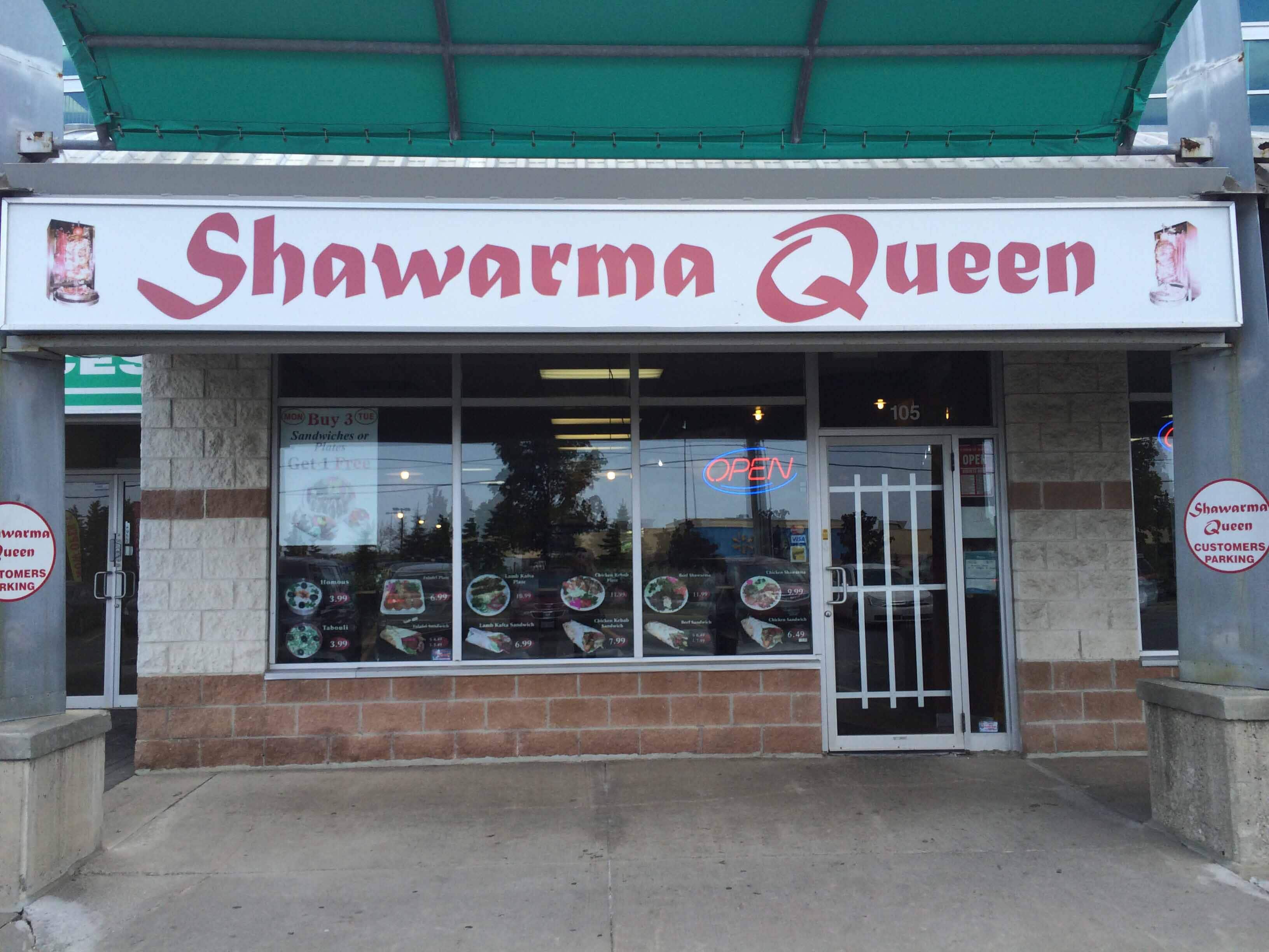 Menu of Shawarma Queen, Brampton, Toronto