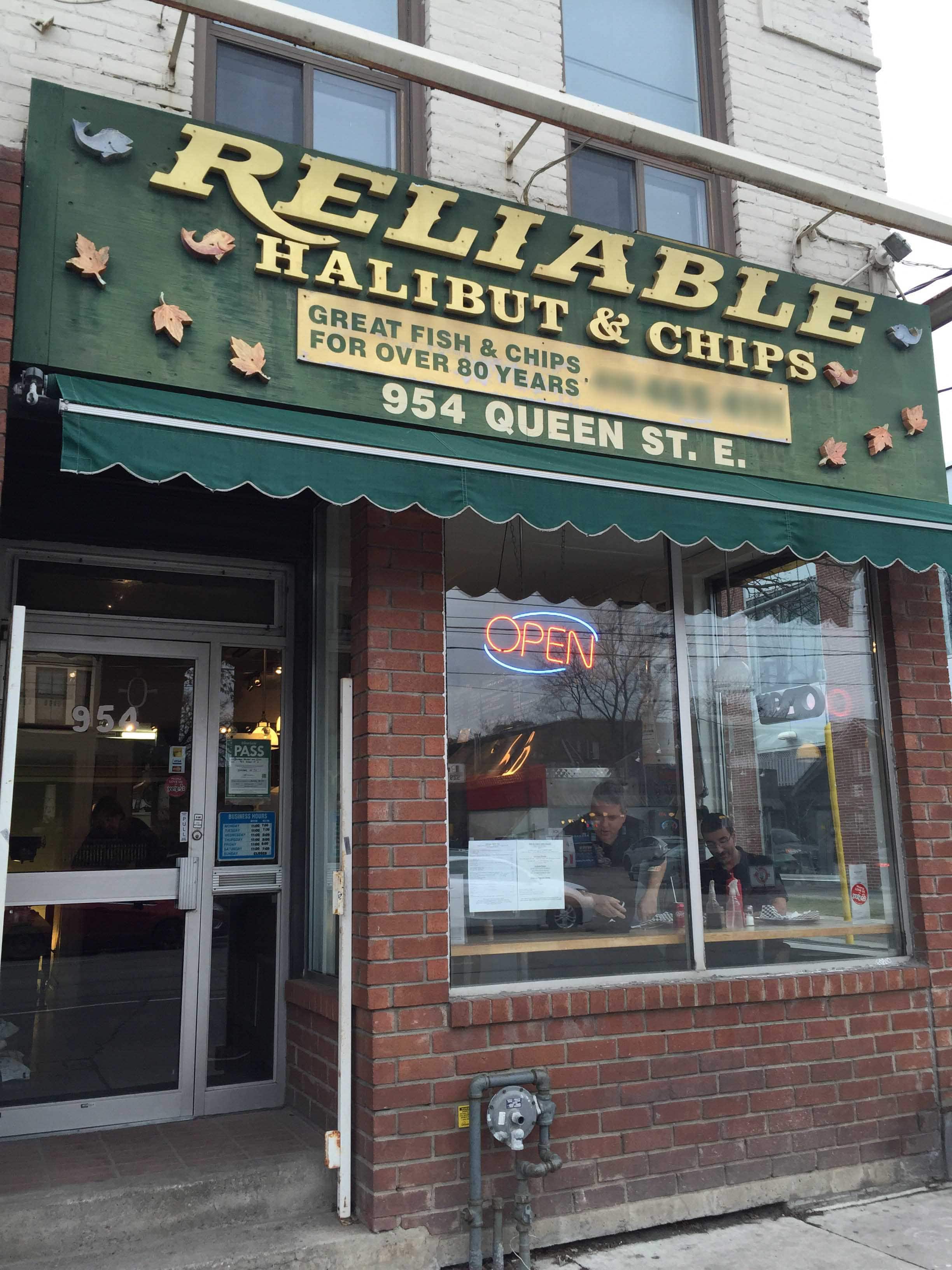 Reliable Halibut & Chips, Riverside, Toronto Zomato