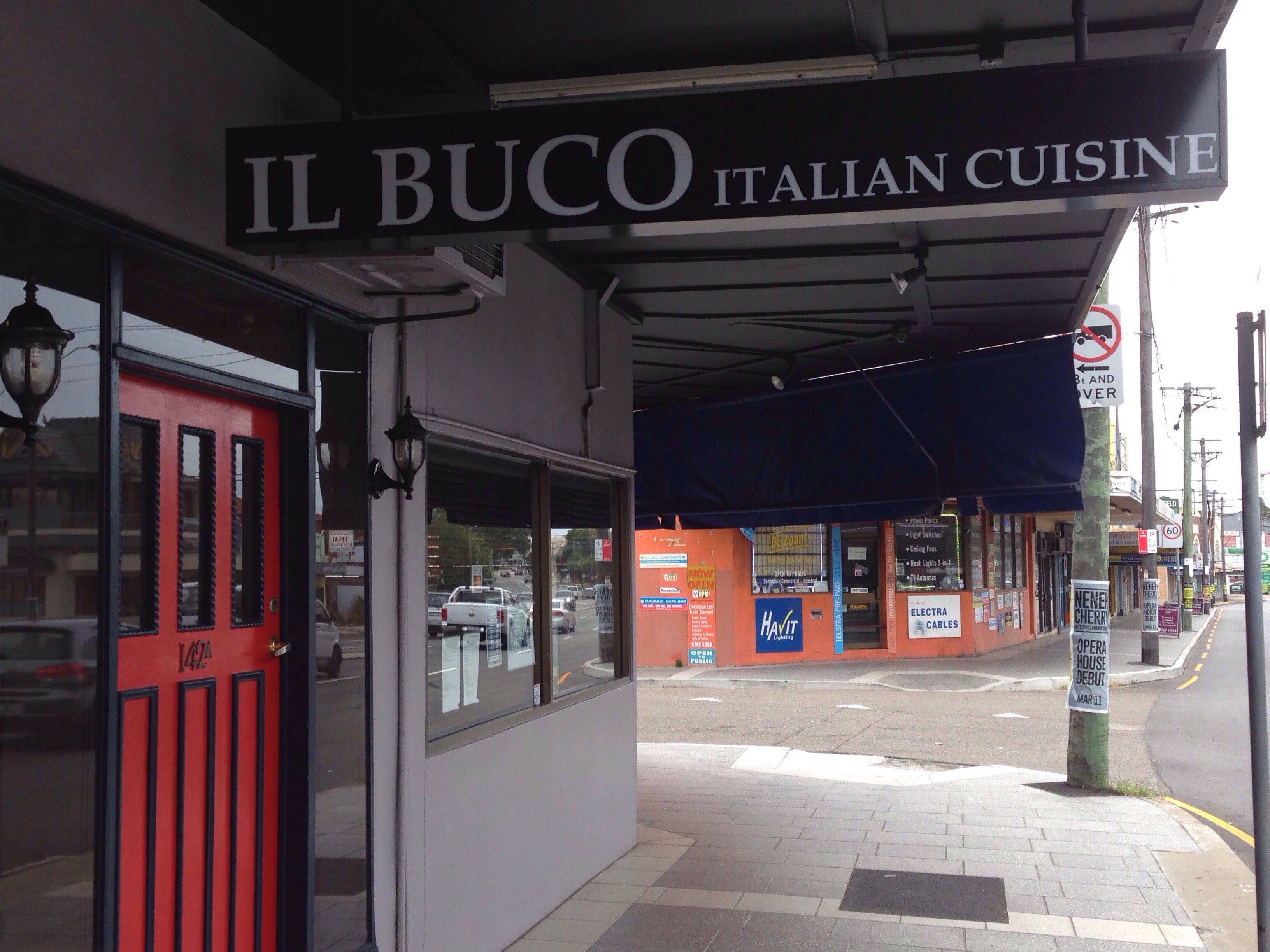 Menu of IL BUCO Italian Cuisine, Enfield, Sydney