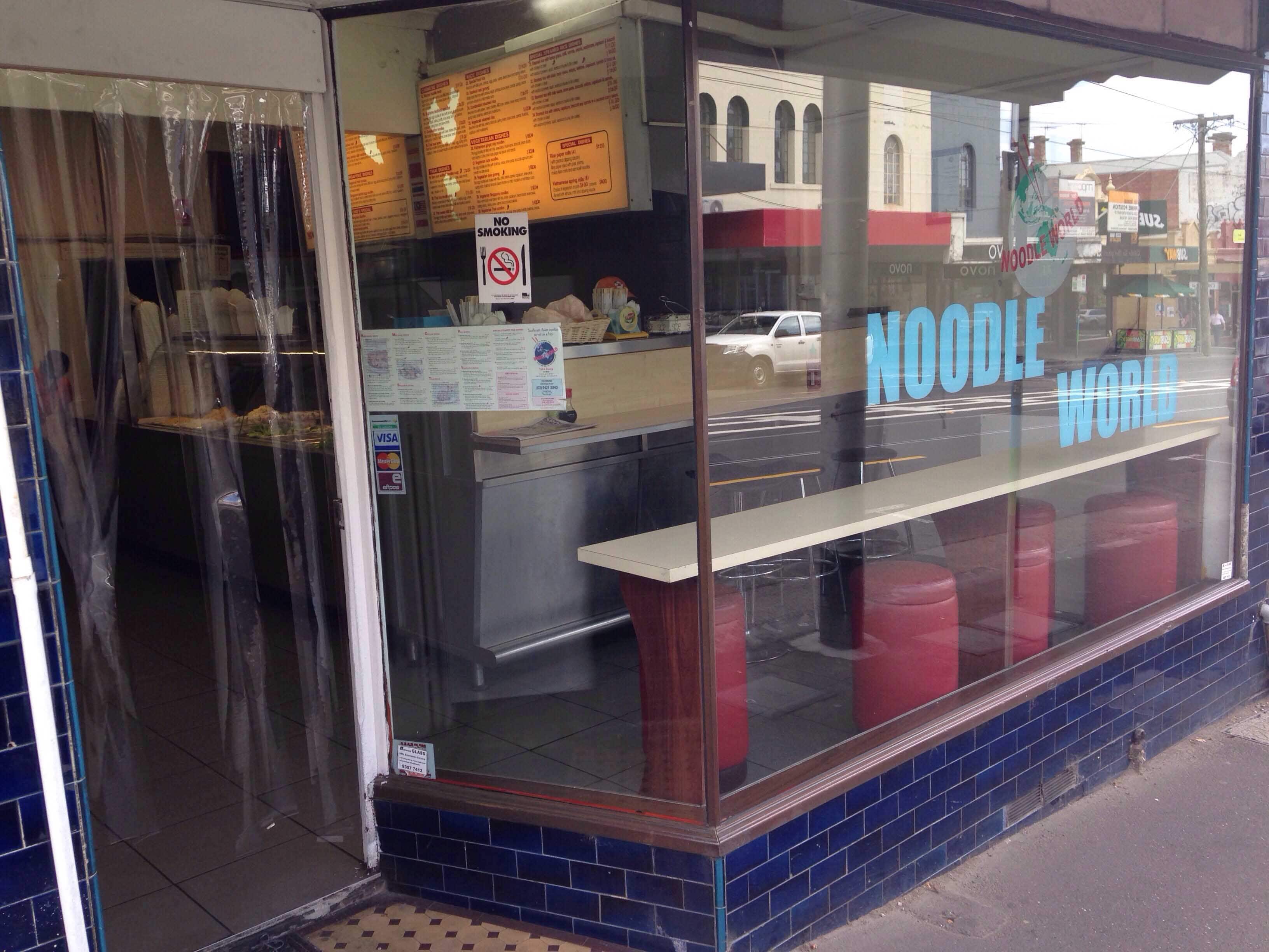 Menu of Noodle World, Richmond, Melbourne