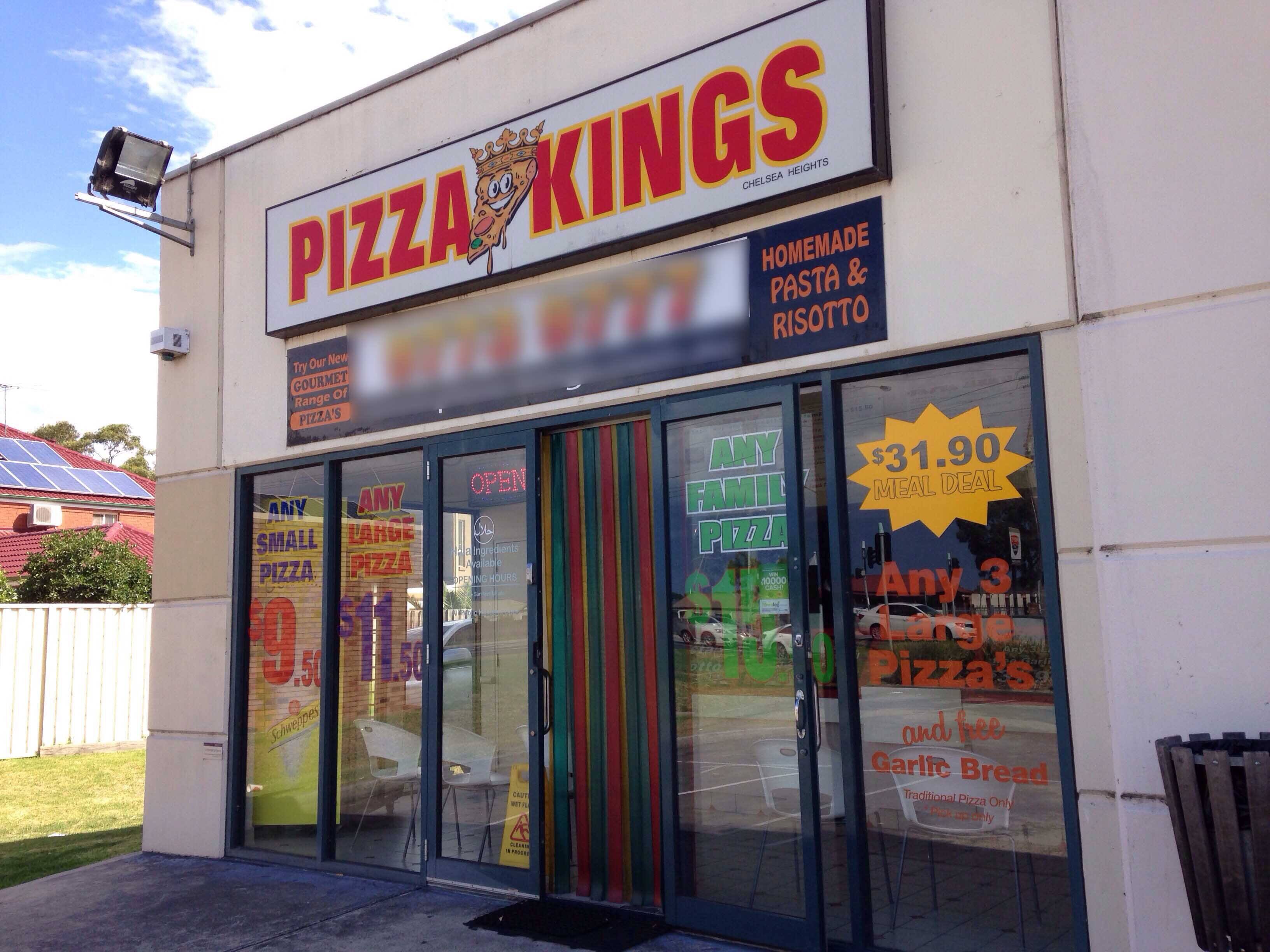 Menu of Pizza Kings, Chelsea Heights, Melbourne