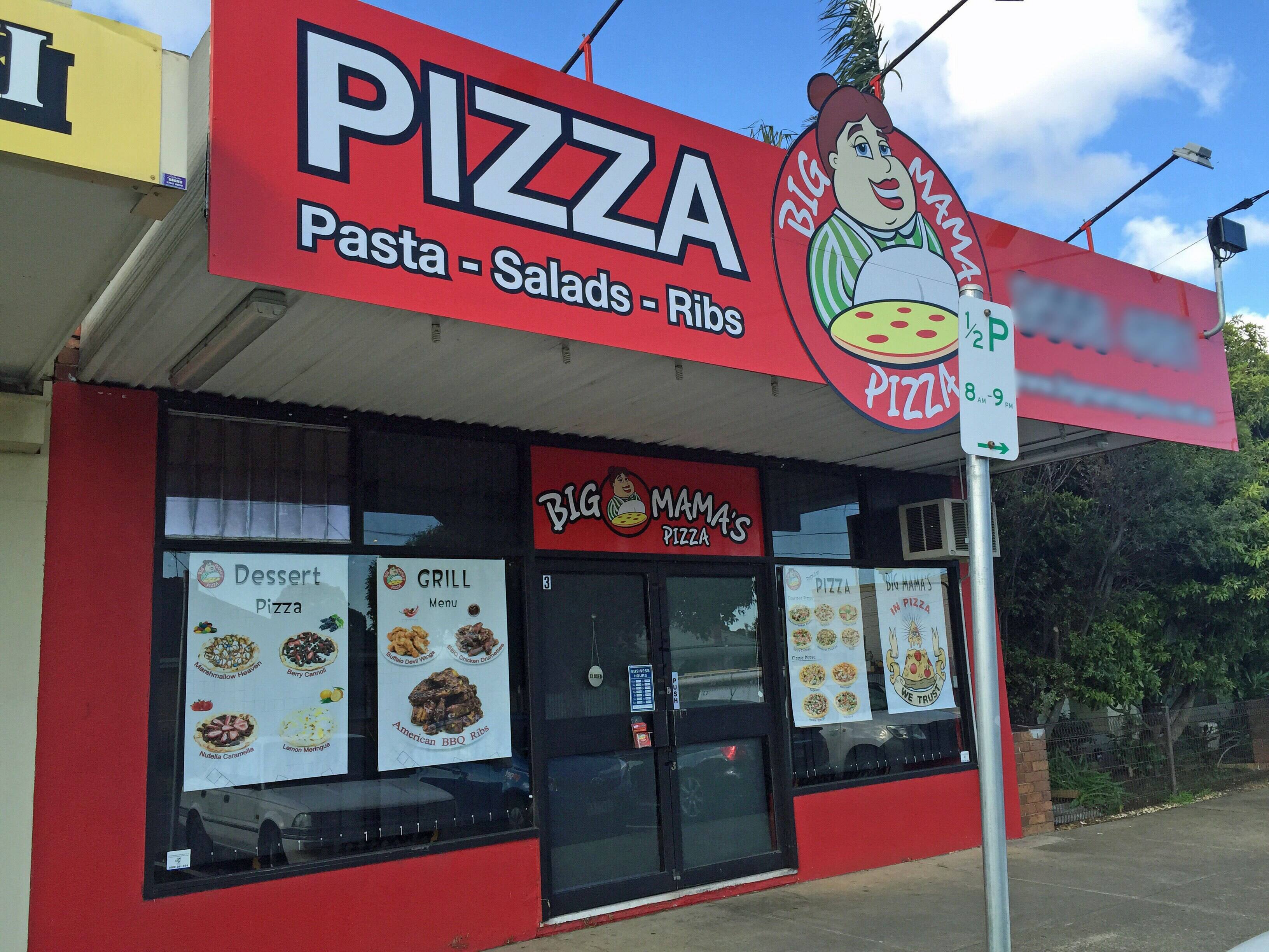 Menu of Big Mama's Pizza, Springvale, Melbourne
