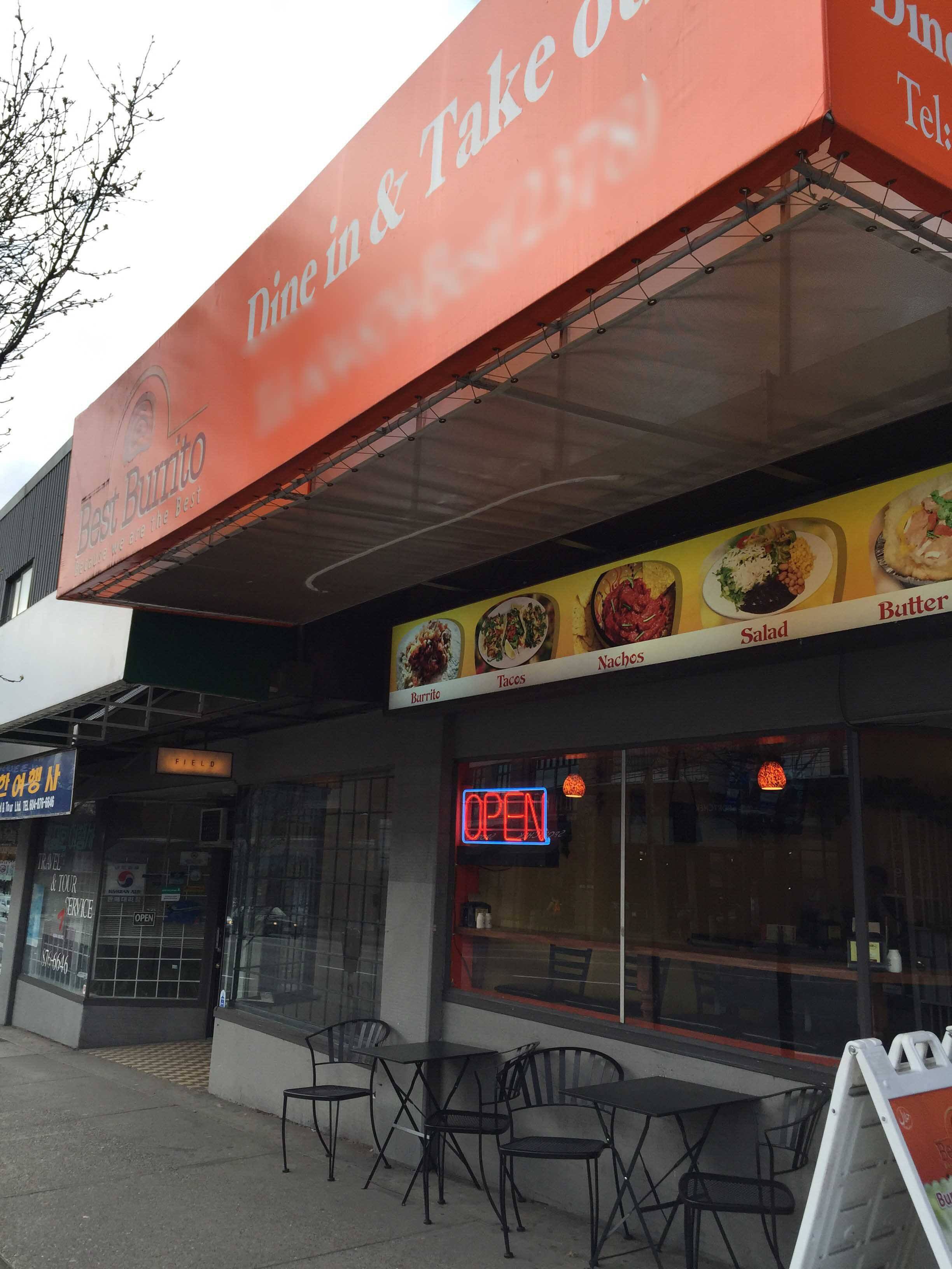 Menu of Best Burrito, Mount Pleasant, Vancouver