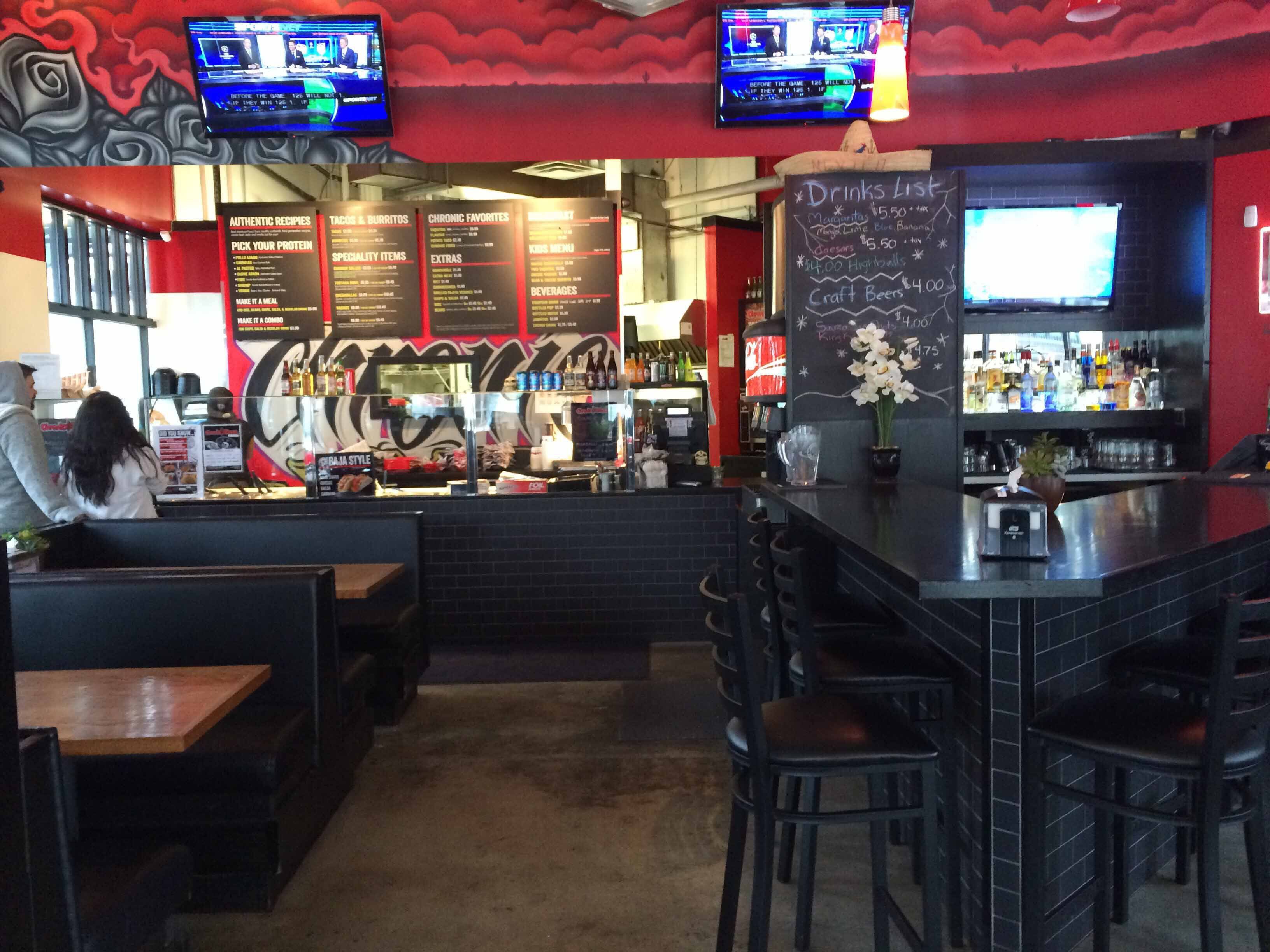 Menu of Chronic Tacos, New Westminster, Metro Vancouver