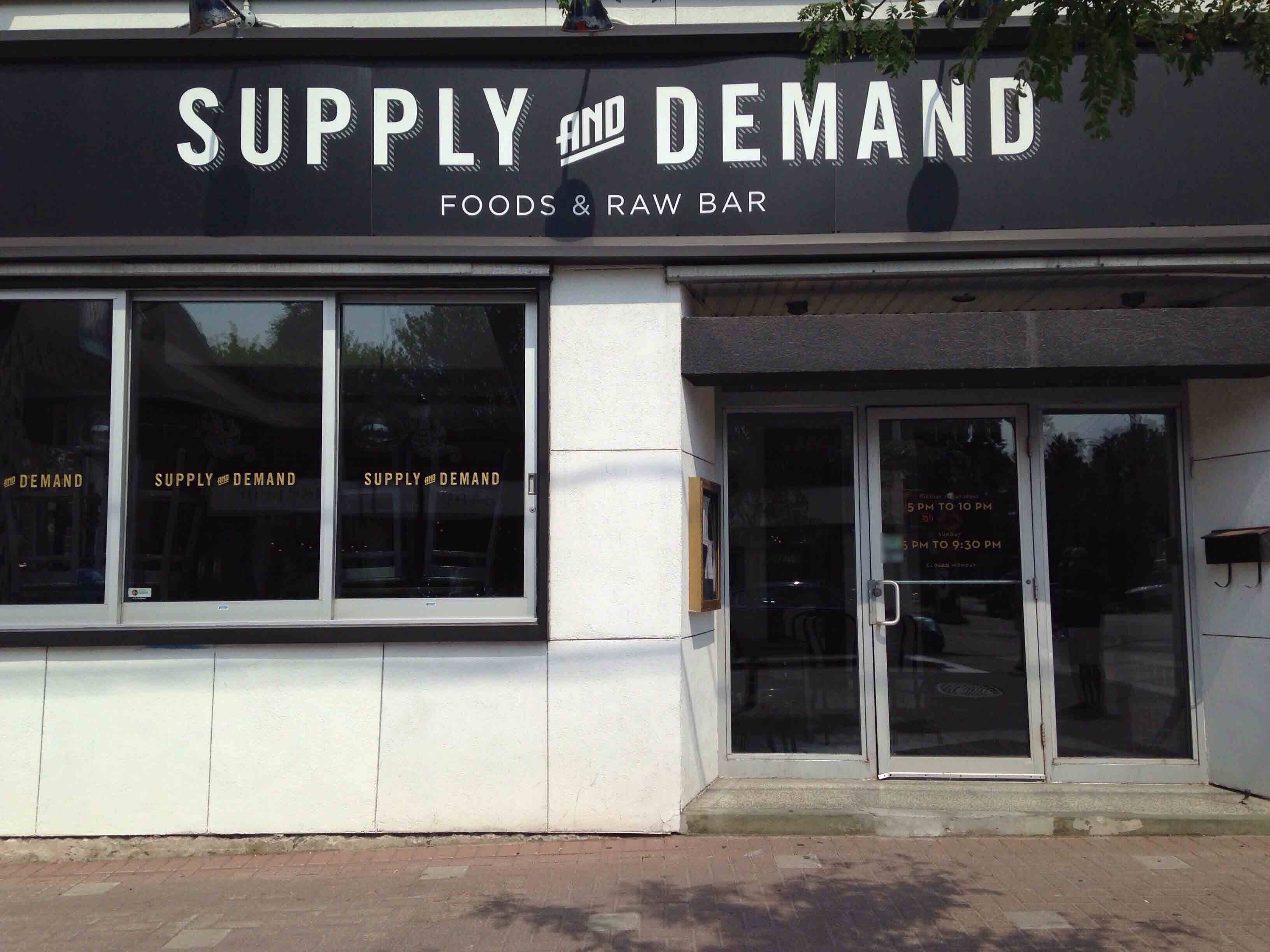 Supply And Demand Menu Menu For Supply And Demand Wellington West Ottawa