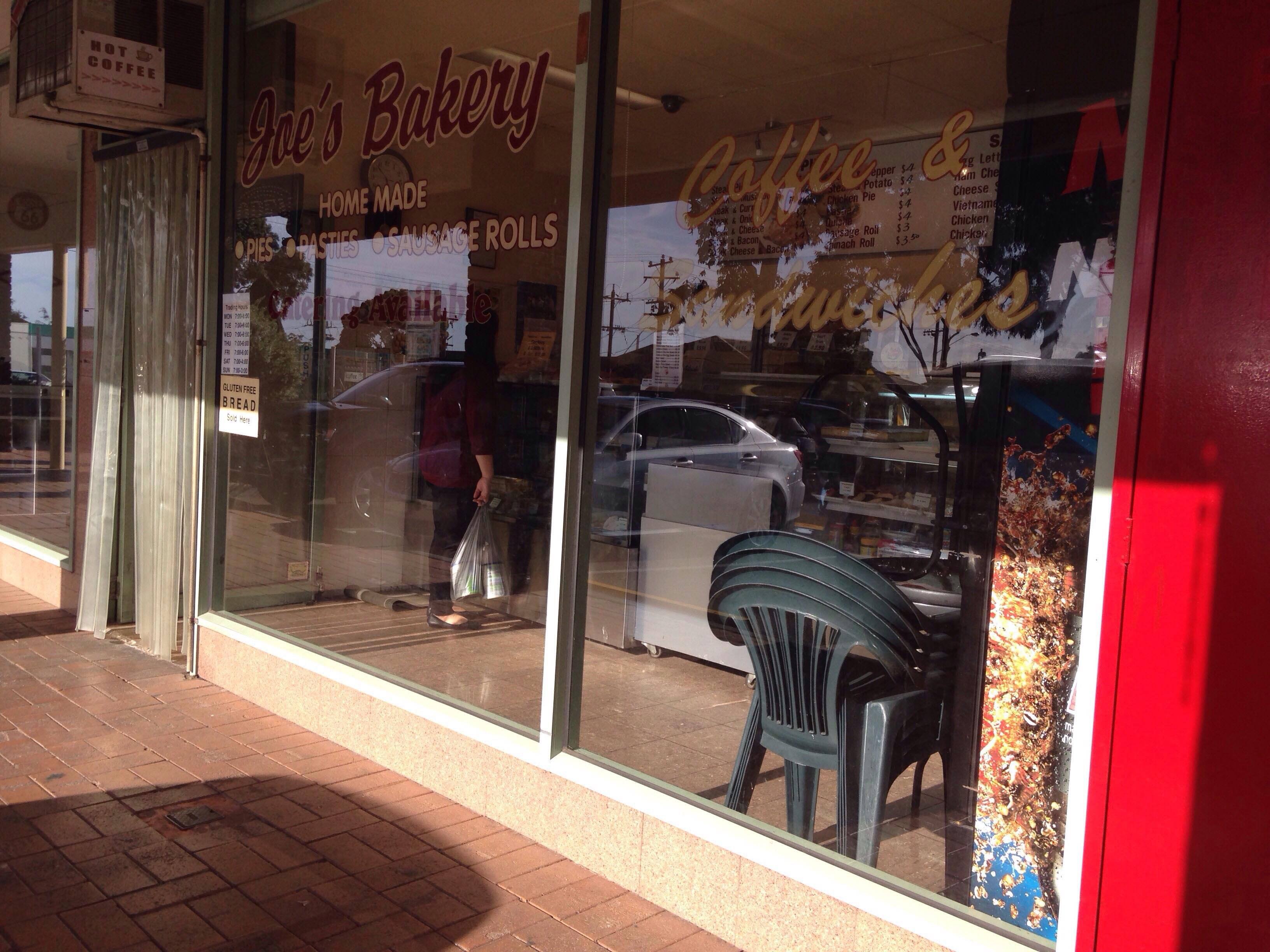 Menu of Joe's Bakery, Doncaster East, Melbourne
