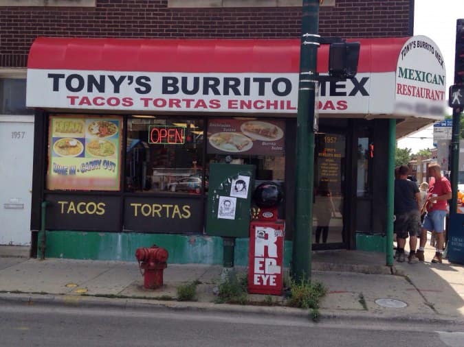 Tony's Burrito Mex, North Center, Chicago Urbanspoon/Zomato