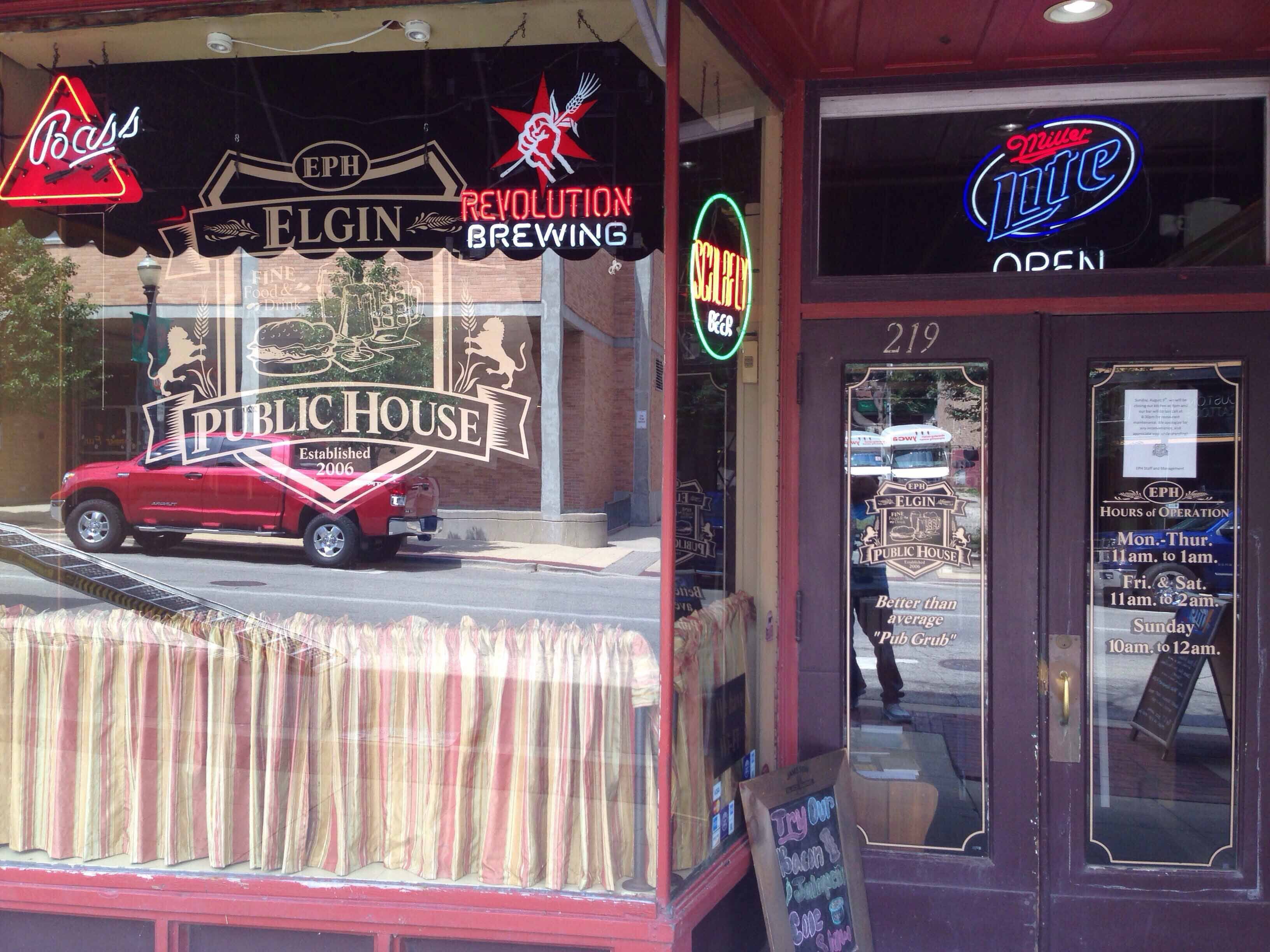 Menu of Elgin Public House, Elgin, Chicago