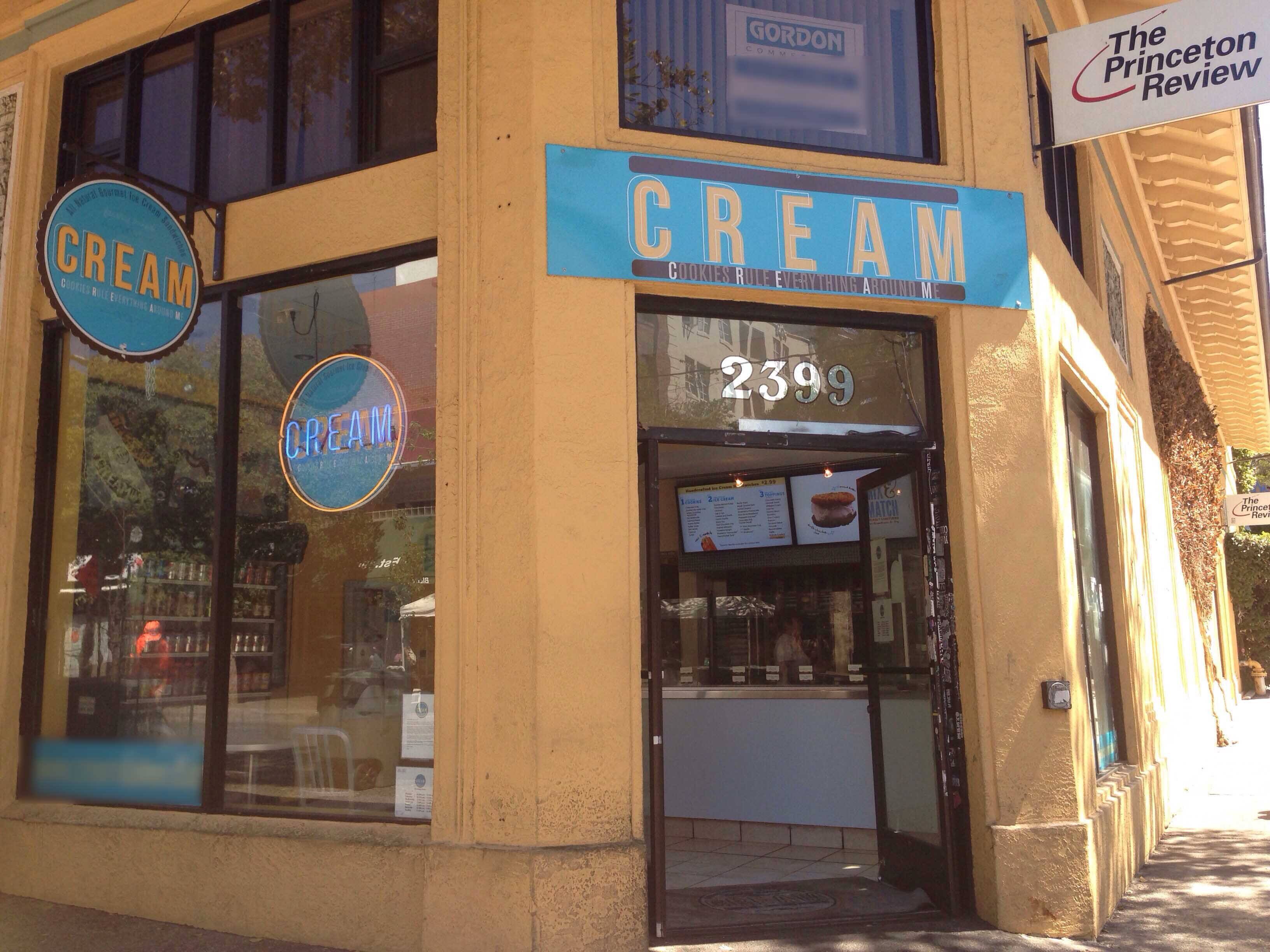 Menu of CREAM, Berkeley, Berkeley