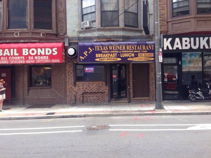 A.P.J. Texas Weiner Menu, Menu for A.P.J. Texas Weiner, Washington