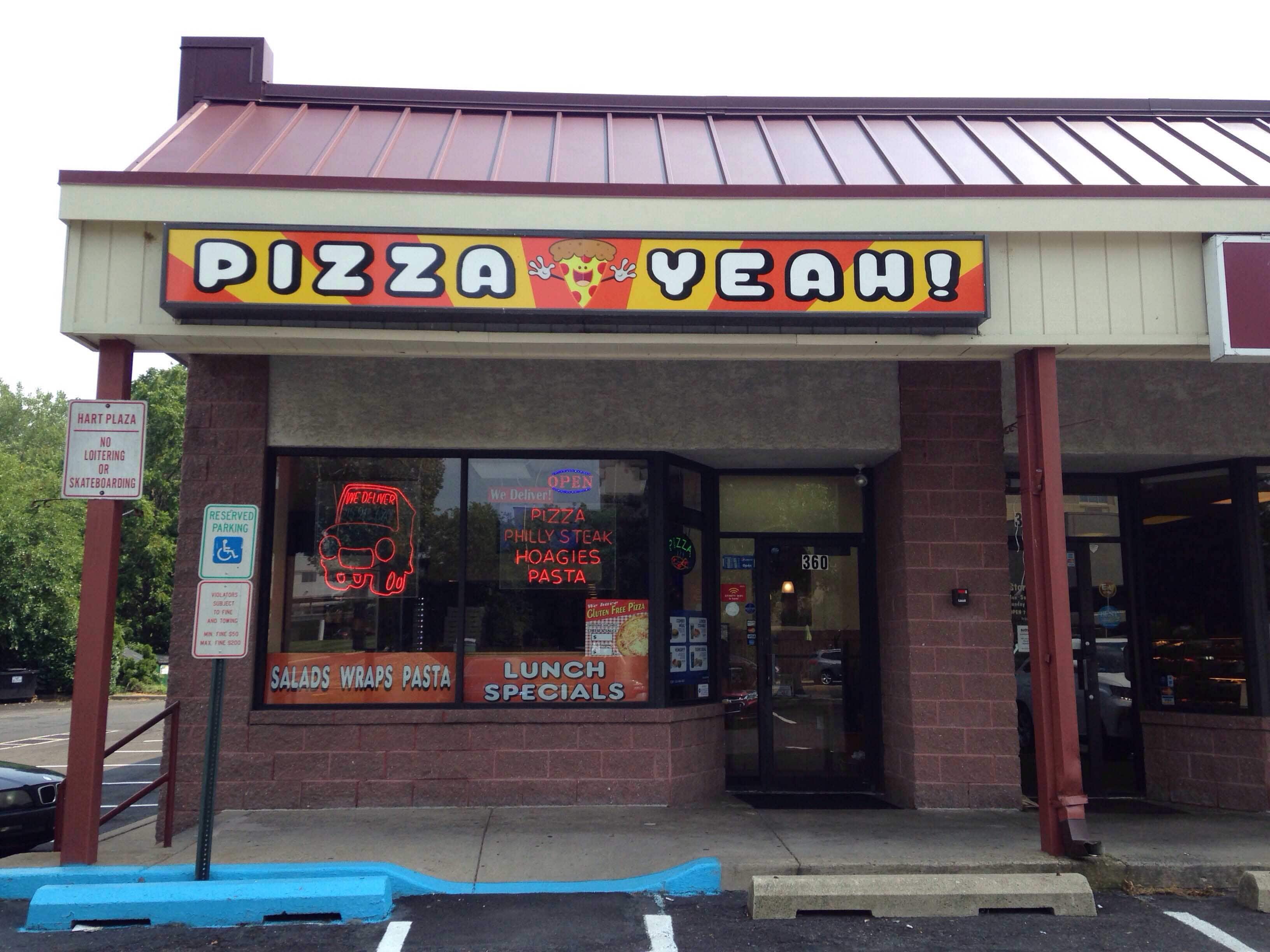 Menu of Pizza Yeah!, Langhorne, Bucks County