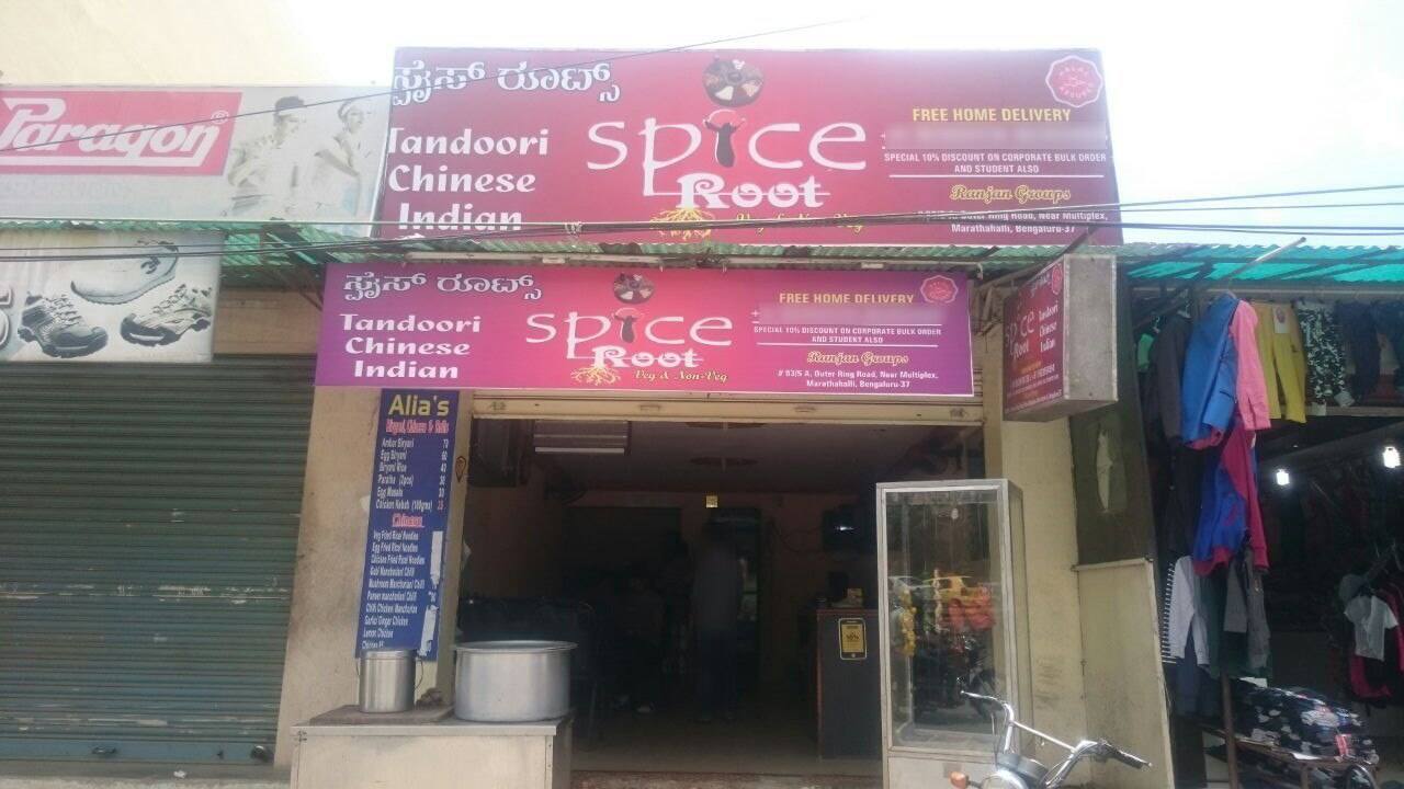 Menu of Spice Root, Marathahalli, Bangalore